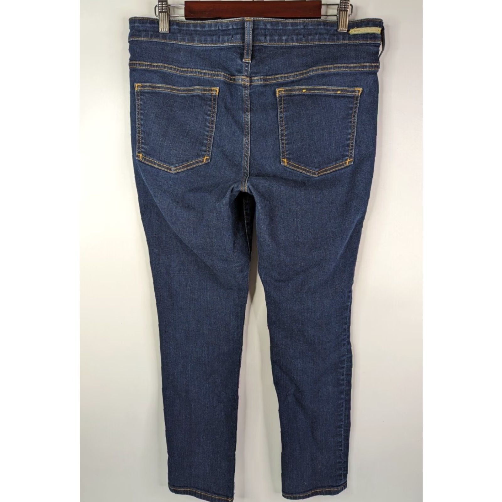 Anthropologie Anthropologie Pilcro & The Letterpress Serif Fit Dark Wash Jeans Size 31 - Women's Denim Skinny Jeans Blue Solid Zip Size 24" / US 00 / IT 34 - 4 Thumbnail