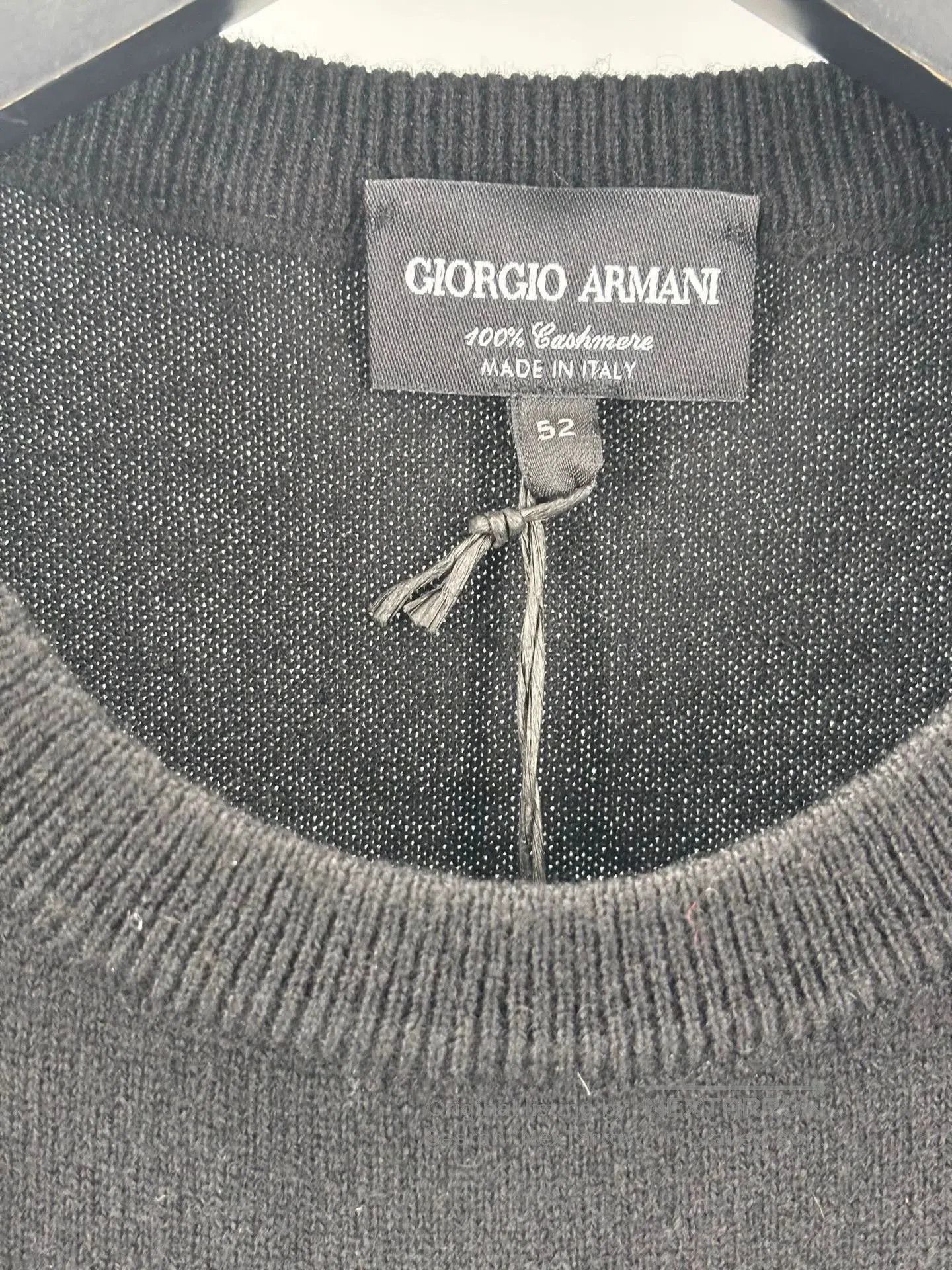 Emporio Armani black cashmere sweater for men by Armani. Size US M / EU 48-50 / 2 - 2 Thumbnail