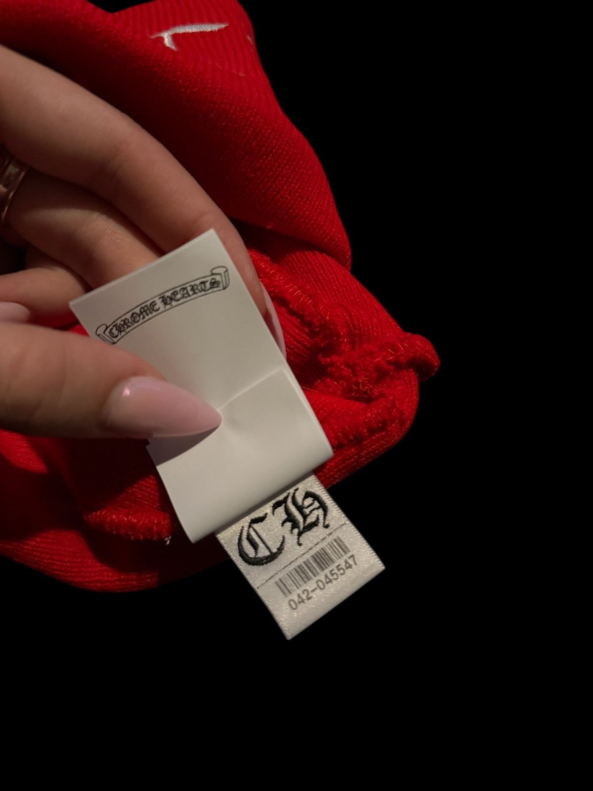 Chrome Hearts Chrome Hearts CH Logo Beanie Red Size ONE SIZE - 6 Thumbnail