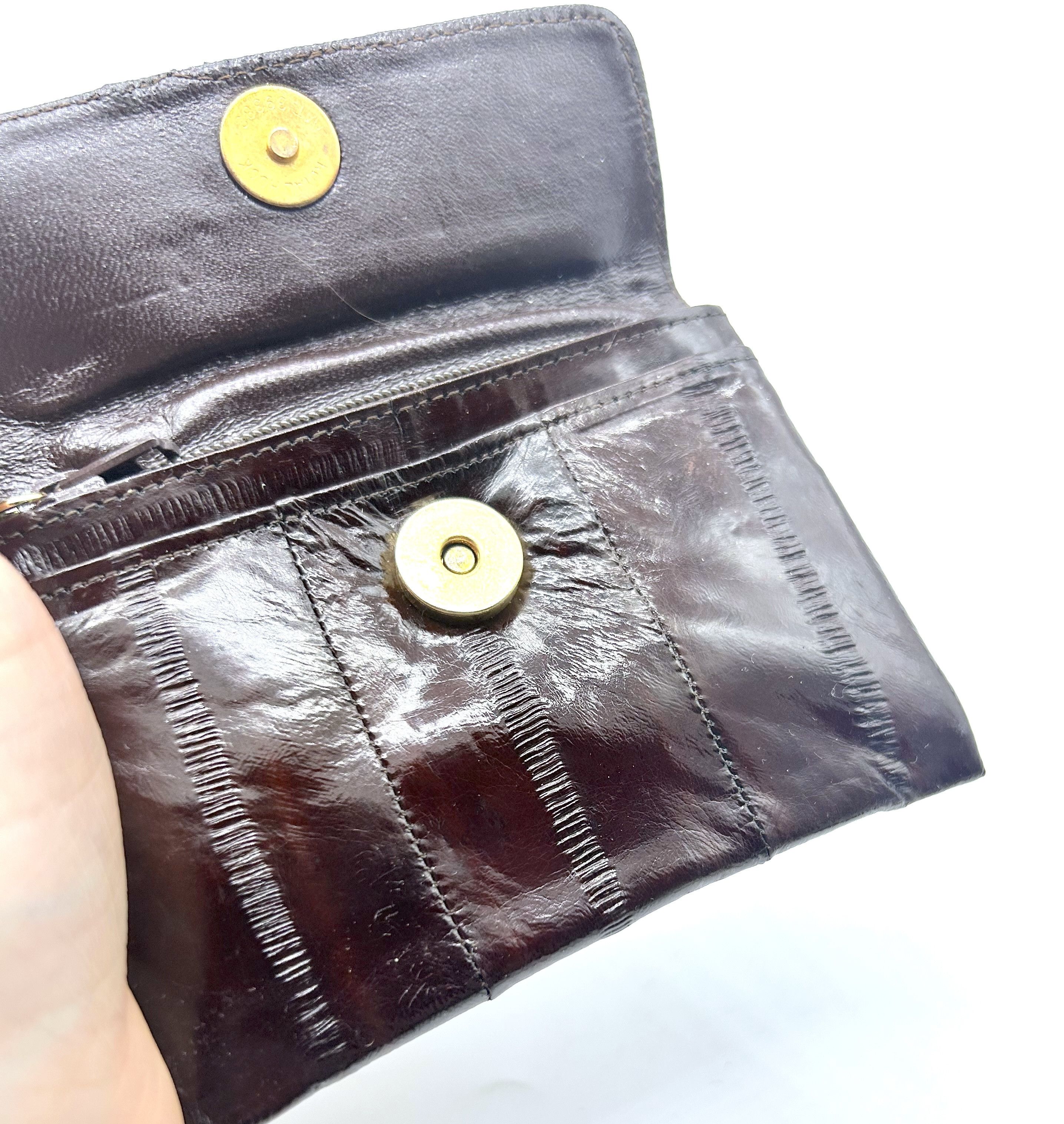 Vintage 1970's Eel Leather Mini Wallet Size ONE SIZE - 4 Thumbnail