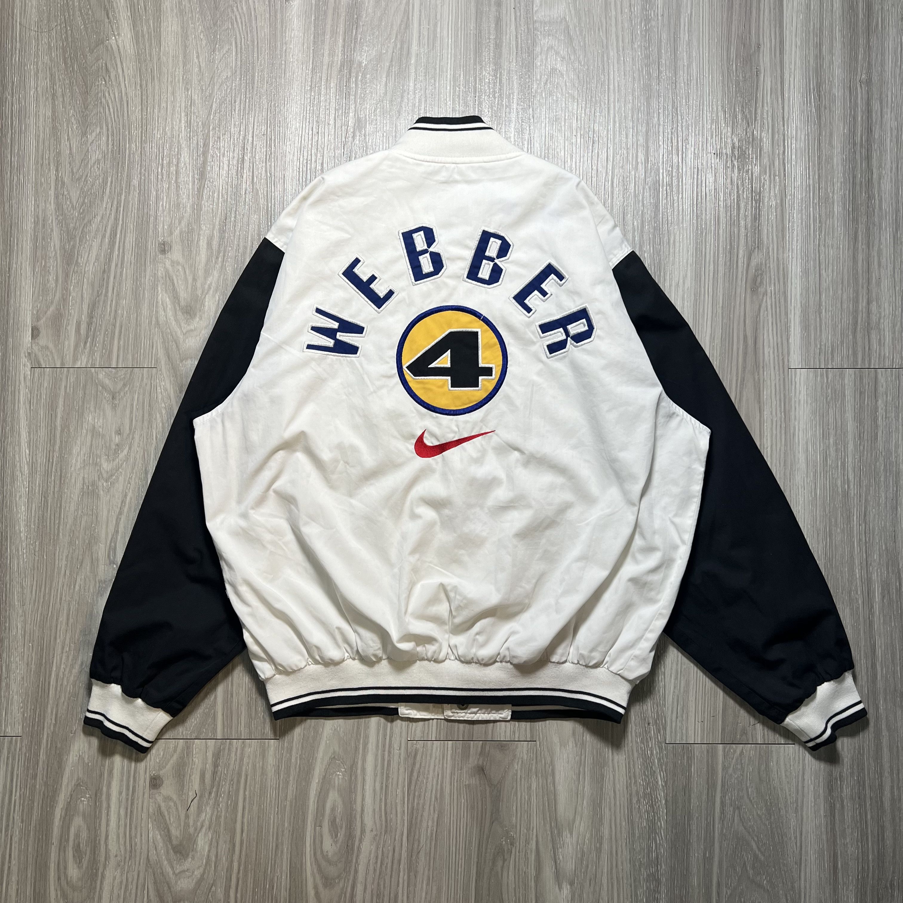 Nike Vintage 90s Nike Chris Weber Varsity Jacket (Rare) Size US XL / EU 56 / 4 - 1 Thumbnail