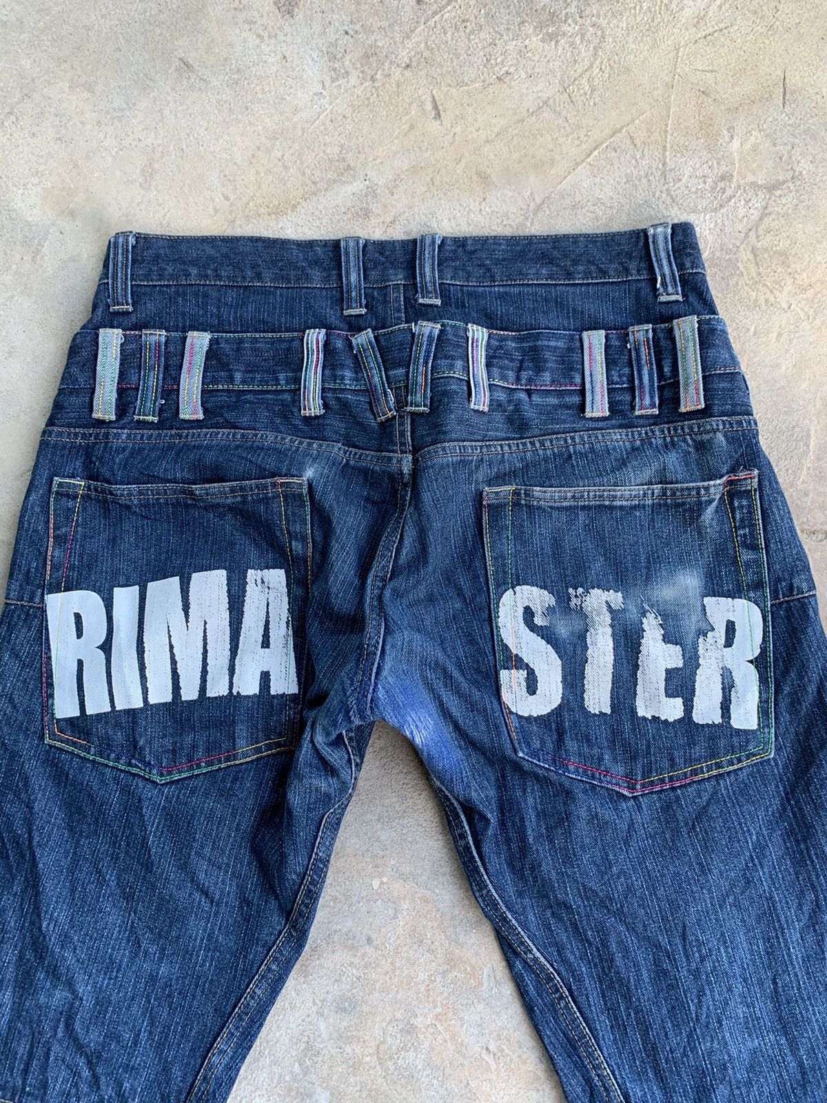 If Six Was Nine × Japanese Brand × Le Grande Bleu (L.G.B.) Rimaster Double Waist Distressed Denim Jeans Size US 34 / EU 50 - 10 Thumbnail