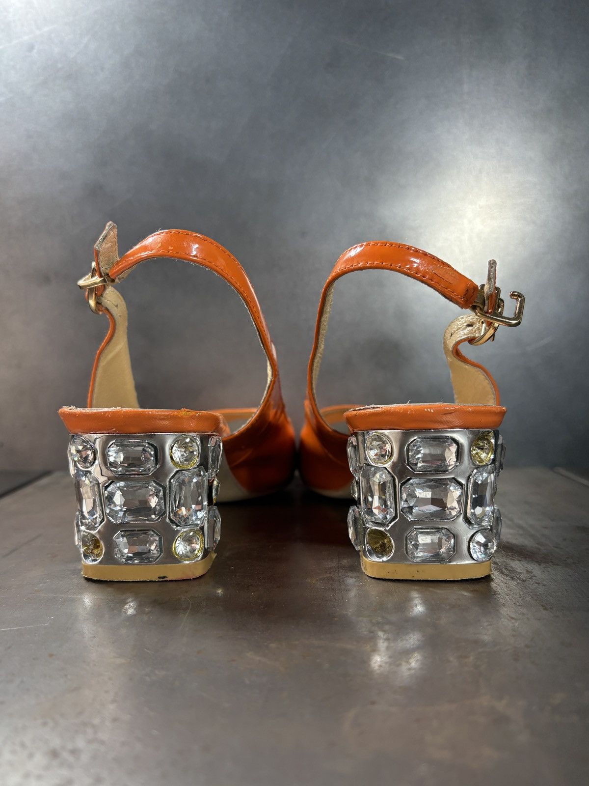 Miu Miu 2011 Miu Miu Heels Patent Leather Jewel Rhinestone Straps Size US 8 / IT 38 - 8 Thumbnail