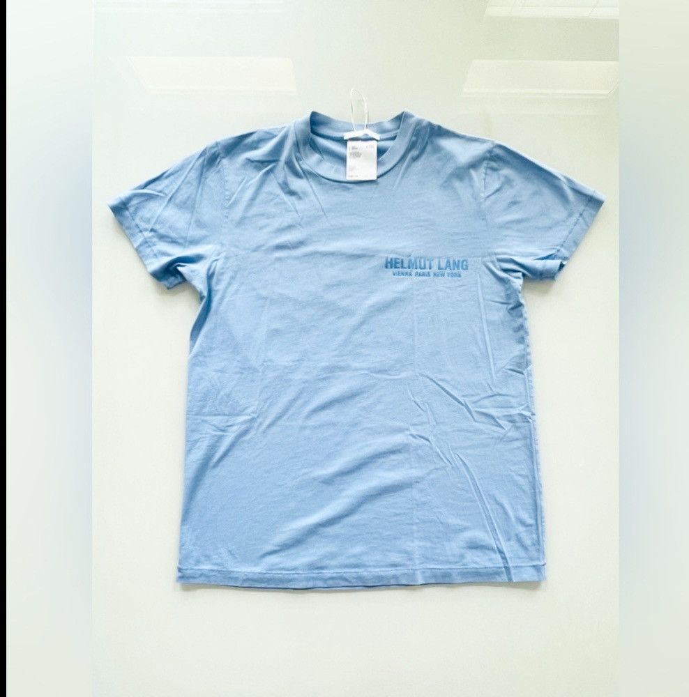 Helmut Lang NEW! HELMUND LANG STANDARD MONOGRAM TEE Sz S in PALE blue Size US S / EU 44-46 / 1 - 4 Thumbnail