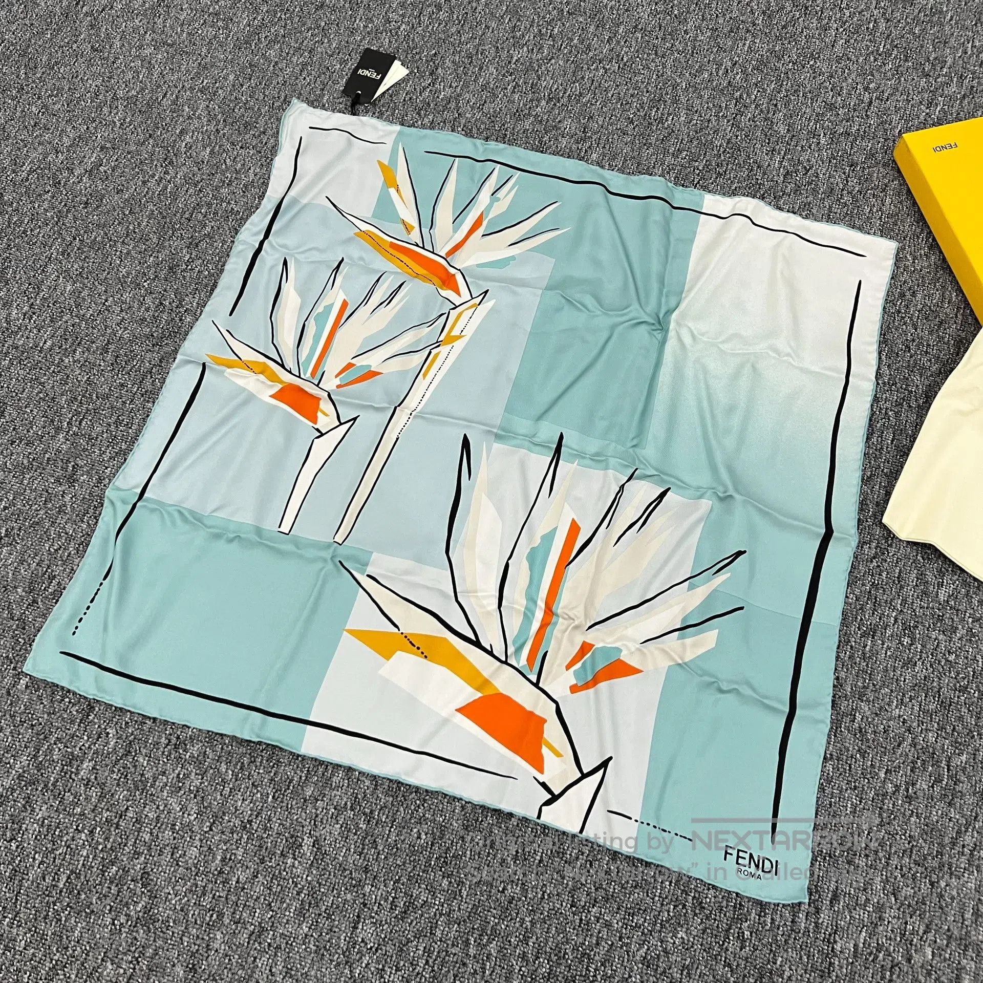 Fendi FENDI Parrot Bird Scarf and Square Scarf| Size ONE SIZE - 2 Thumbnail