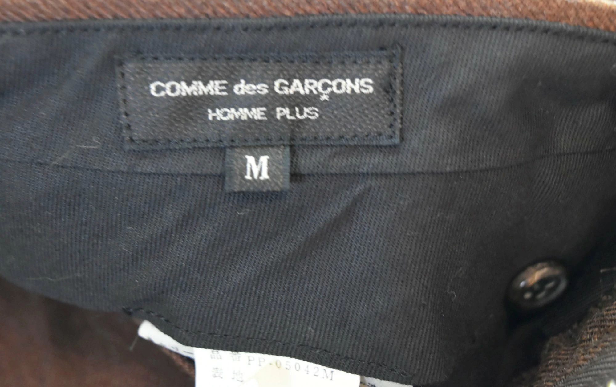 Comme des Garcons Homme Plus Cropped Pants Wool Zipper 2 Tuck Wide Pattern Brown Size US 28 / EU 44 - 9 Thumbnail