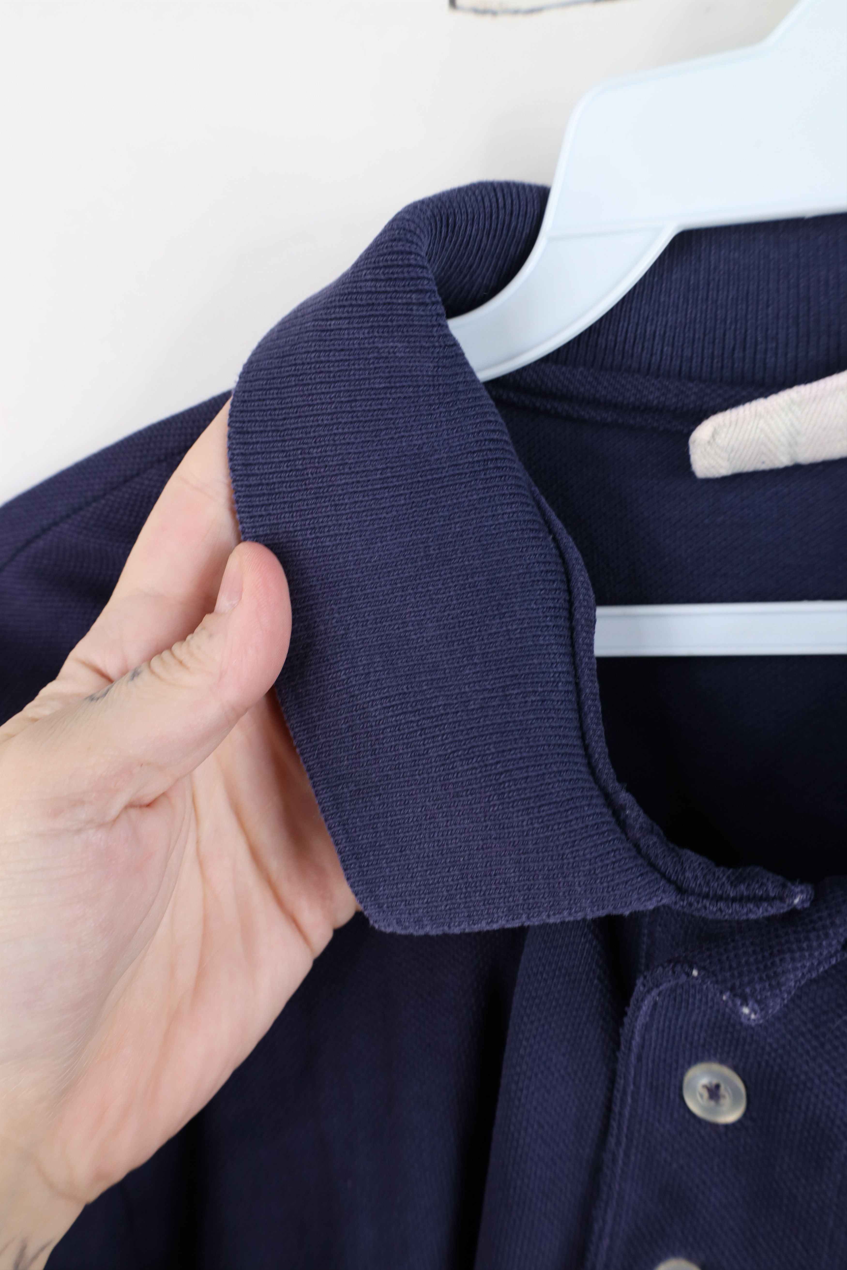 Vintage Vintage 90s University of Michigan Collared Polo Blue USA Size US L / EU 52-54 / 3 - 9 Thumbnail