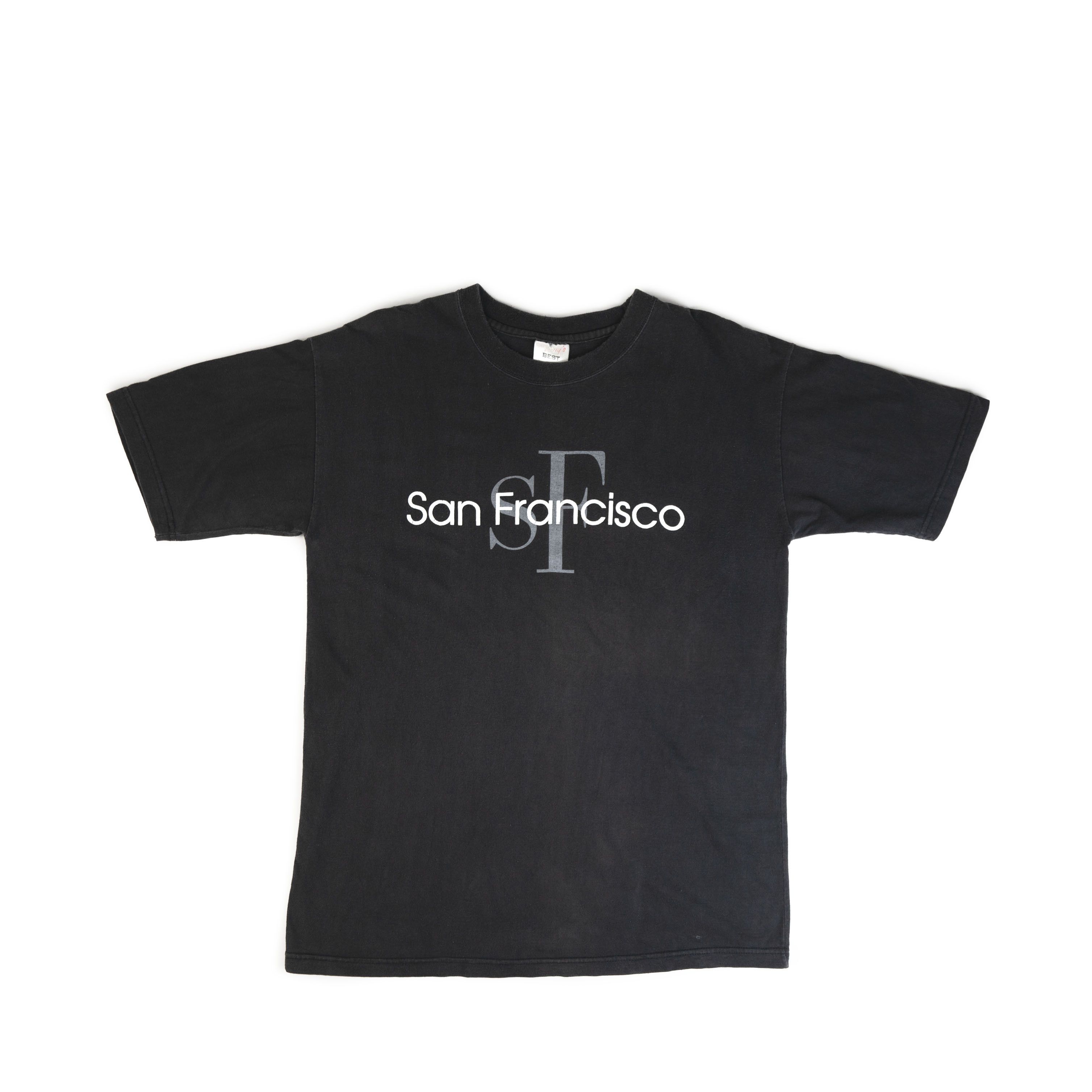 Calvin Klein Vintage 1990's San Francisco Calvin Klein Logo Tee Shirt Size US L / EU 52-54 / 3 - 1 Thumbnail
