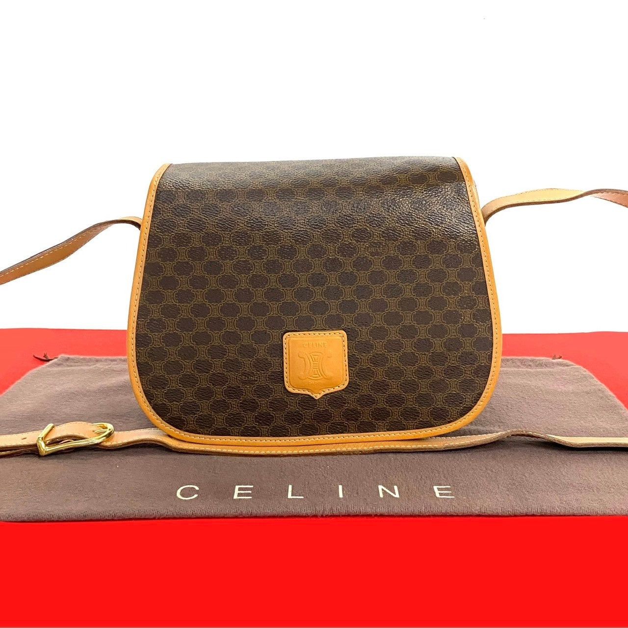 Celine Celine Shoulder Bag Brown Leather Size ONE SIZE - 1 Thumbnail