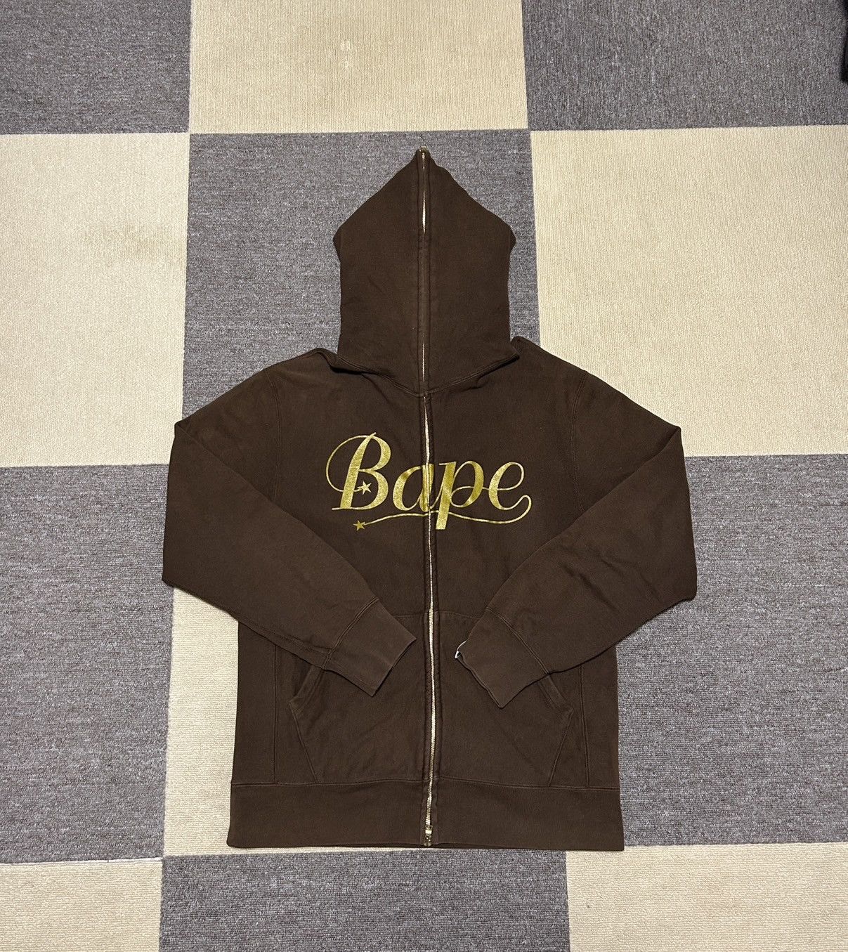 Bape Bape Brown spell out Full Zip Hoodie Size US M / EU 48-50 / 2 - 1 Thumbnail