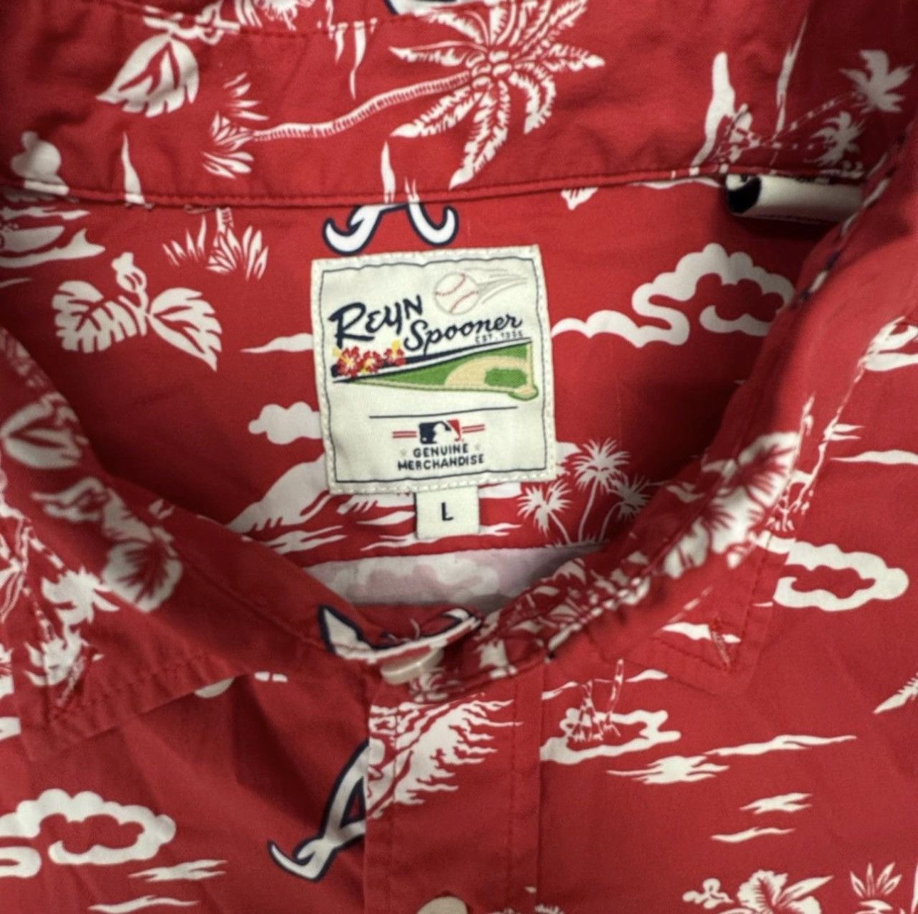 Reyn Spooner Reyn Spooner x Atlanta Braves MLB Hawaiian Shirt — Size L Size US L / EU 52-54 / 3 - 3 Thumbnail