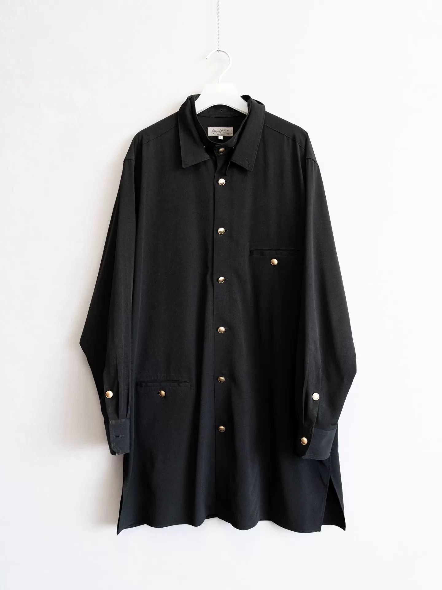 Yohji Yamamoto Yohji Yamamoto 19AW Double Collar Gold Button Shirt Size XL / US 12-14 / IT 48-50 - 1 Thumbnail