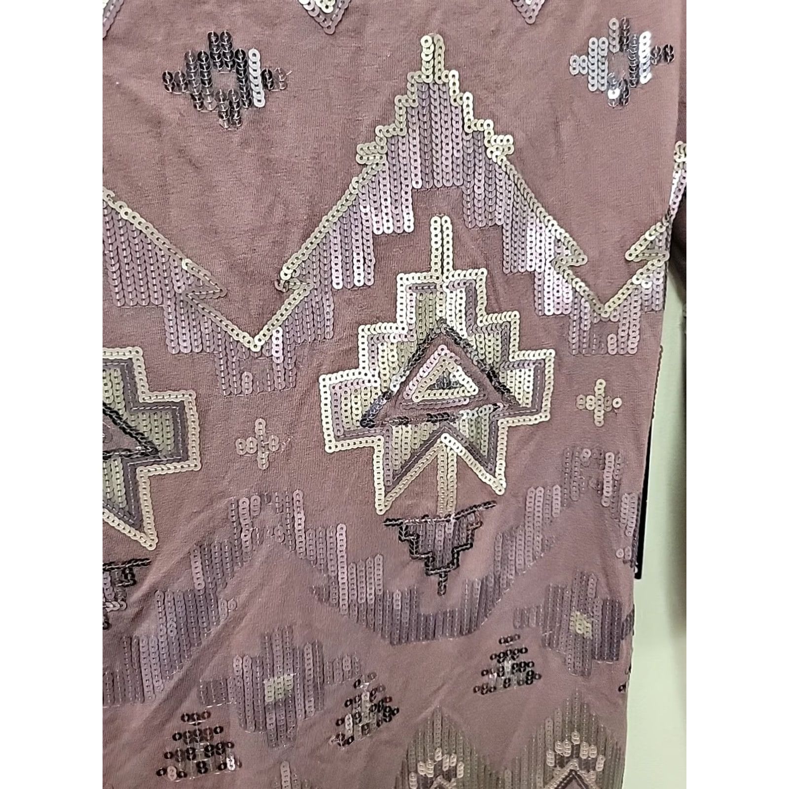 Express NWT Express Bodycon Dress Aztec Sequined Crew Neck Midi Dress Size S Womens Multicolor Size S / US 4 / IT 40 - 5 Thumbnail