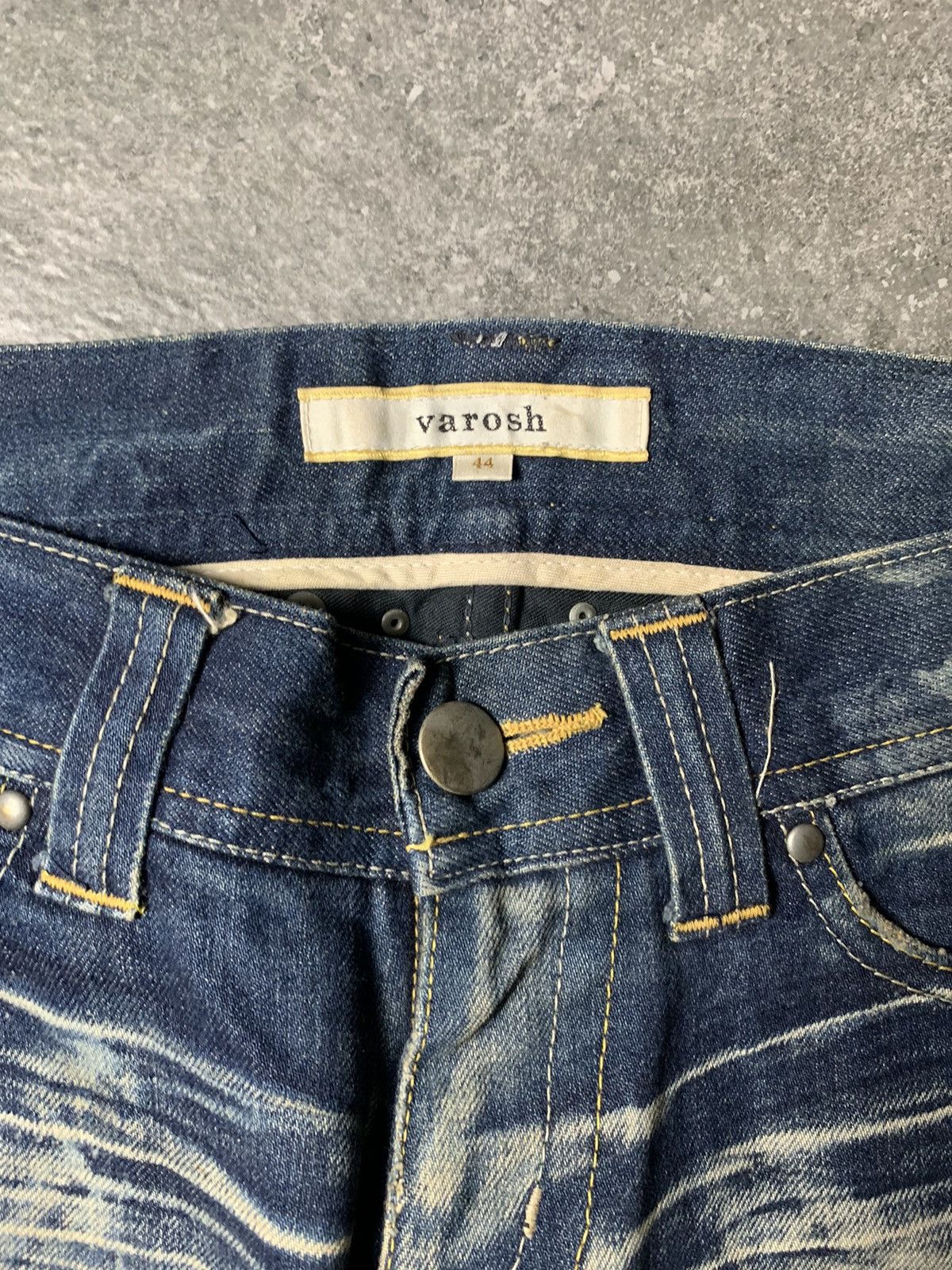 If Six Was Nine 2000s Varosh Studded Statement Mud Wash Flared Jeans Size US 32 / EU 48 - 5 Thumbnail