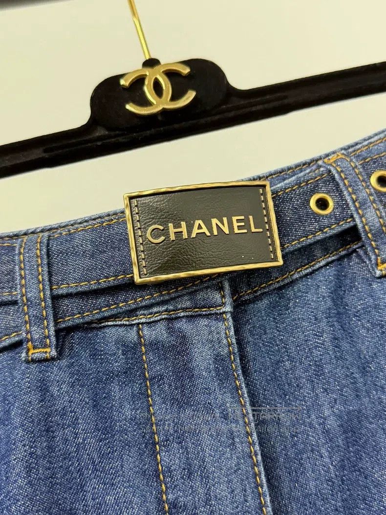 Chanel Chanel Blue wide-leg jeans Size 42" / US 20 - 3 Thumbnail