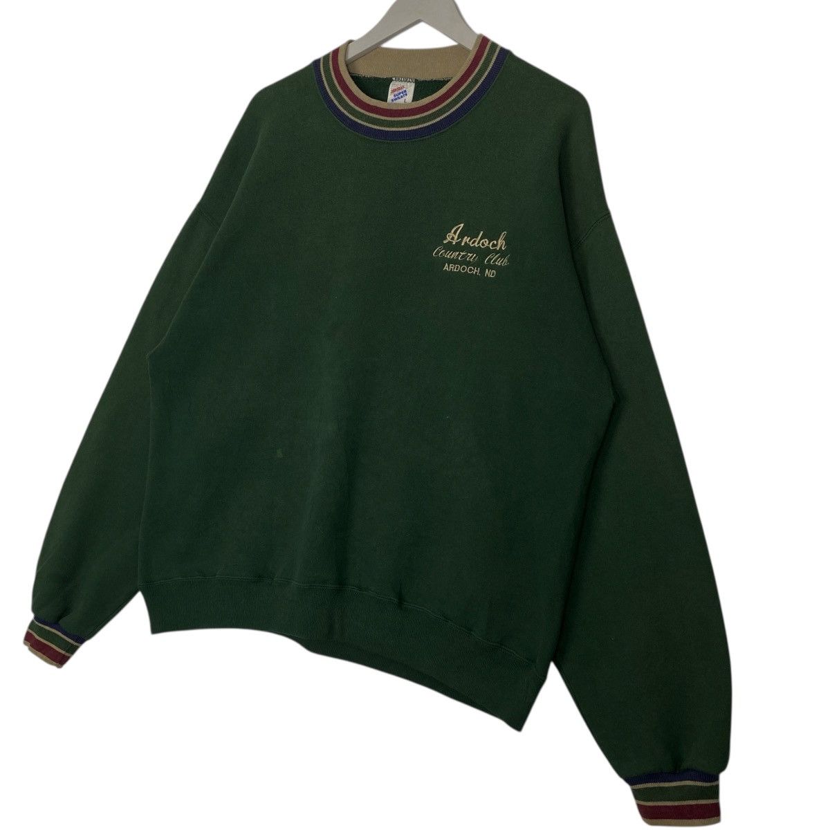 Vintage Vintage Jerzees Small Logo Embroidered Green Pullover Size L Size US L / EU 52-54 / 3 - 2 Thumbnail