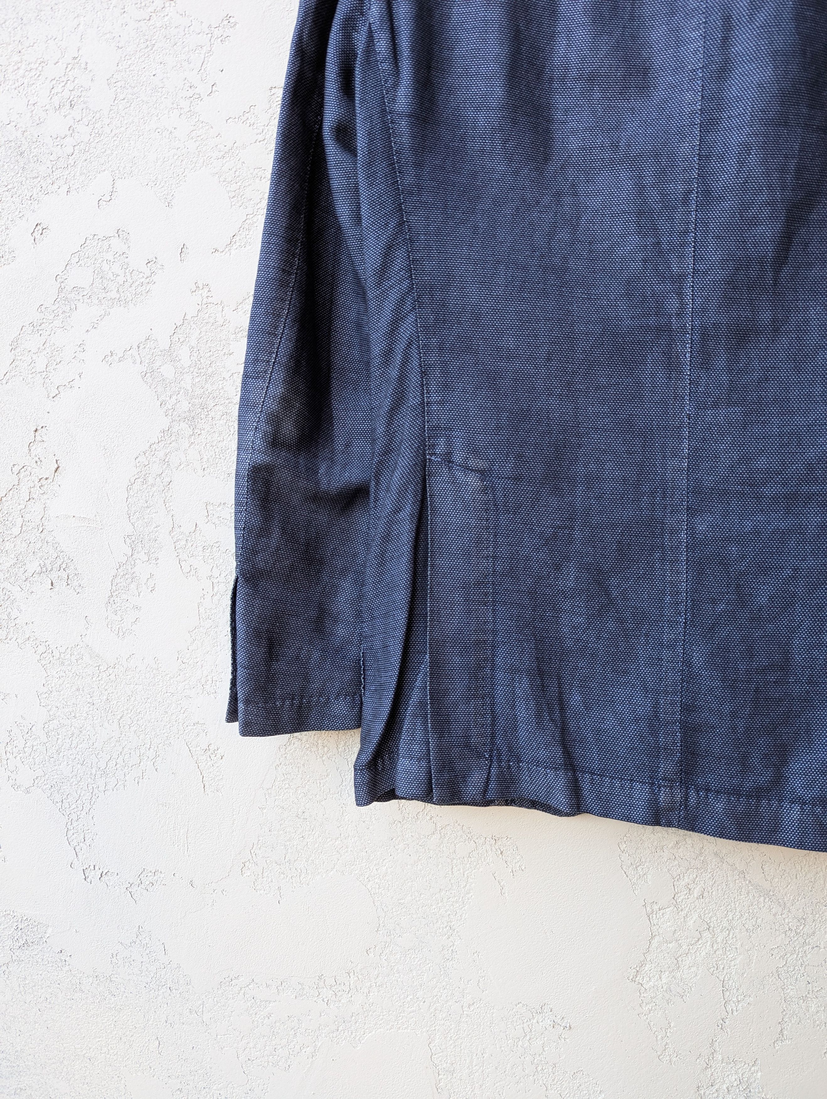Boggi Boggi Milano Linen-Blend Blazer Blue Slim Fit Jacket Size 38S - 15 Thumbnail