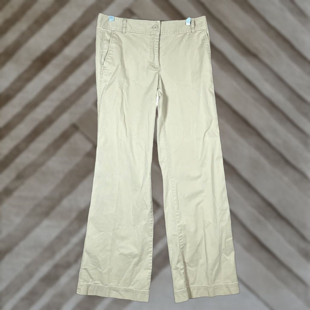 Loft LOFT Womens Pants Tan Signature Chino Mid Rise Khaki Cotton Blend Stretch 6 Size 28" / US 6 / IT 42 - 1 Thumbnail