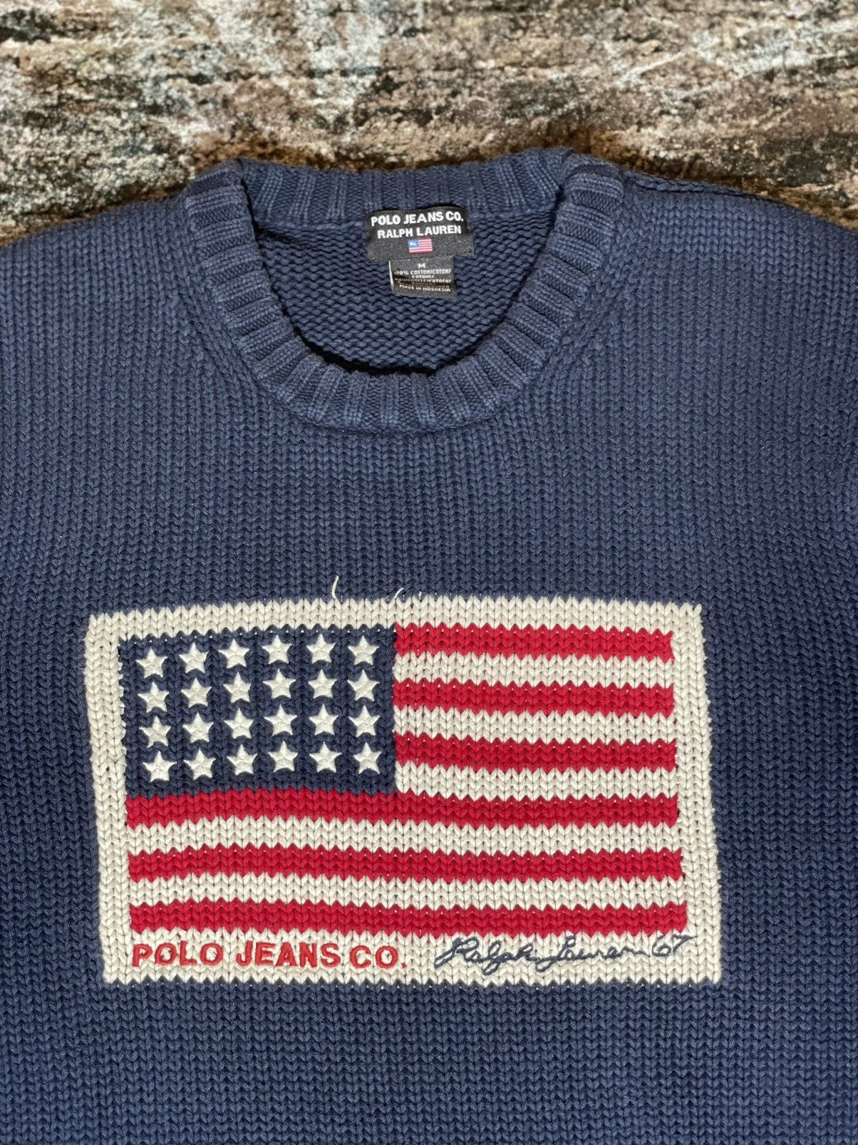 Polo Ralph Lauren POLO RALPH LAUREN x Ralph Lauren American Flag Knit Sweater Size US M / EU 48-50 / 2 - 3 Thumbnail