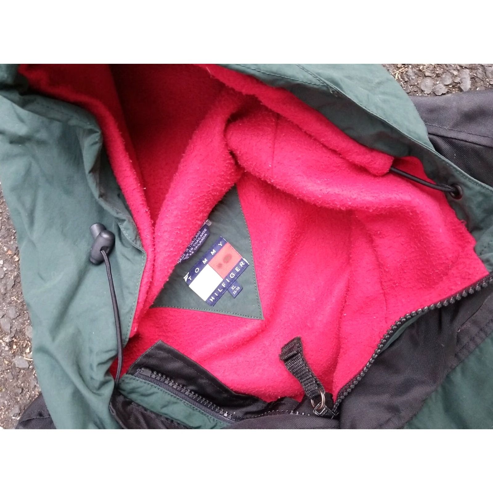 Tommy Hilfiger VINTAGE Tommy Hilfiger Athletics Jacket Green/Black Men XL Parka Full Zip Size US XL / EU 56 / 4 - 4 Thumbnail