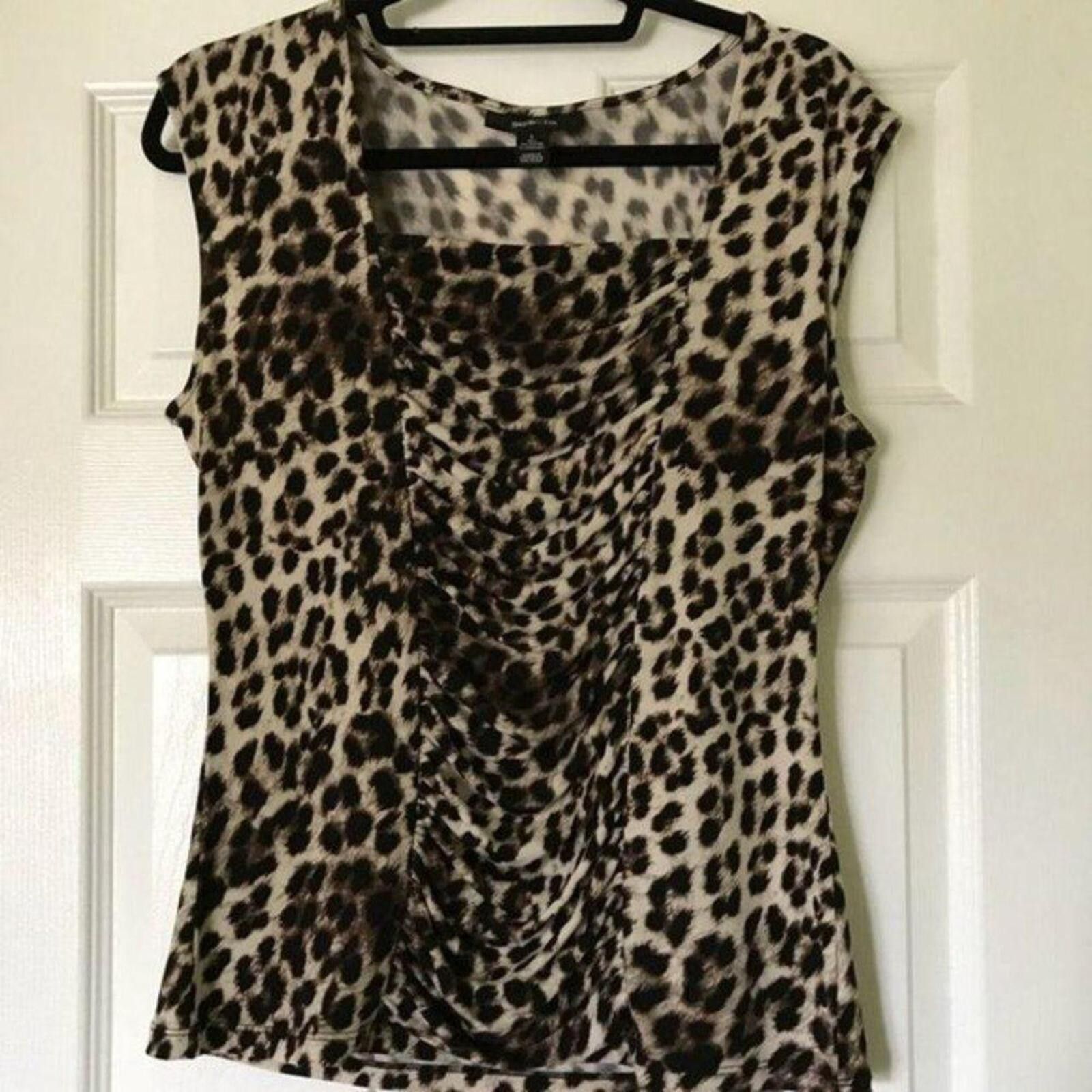 Style & Co Style & Co. Women's Leopard Print Sleeveless Top Size Large Size L / US 10 / IT 46 - 2 Thumbnail