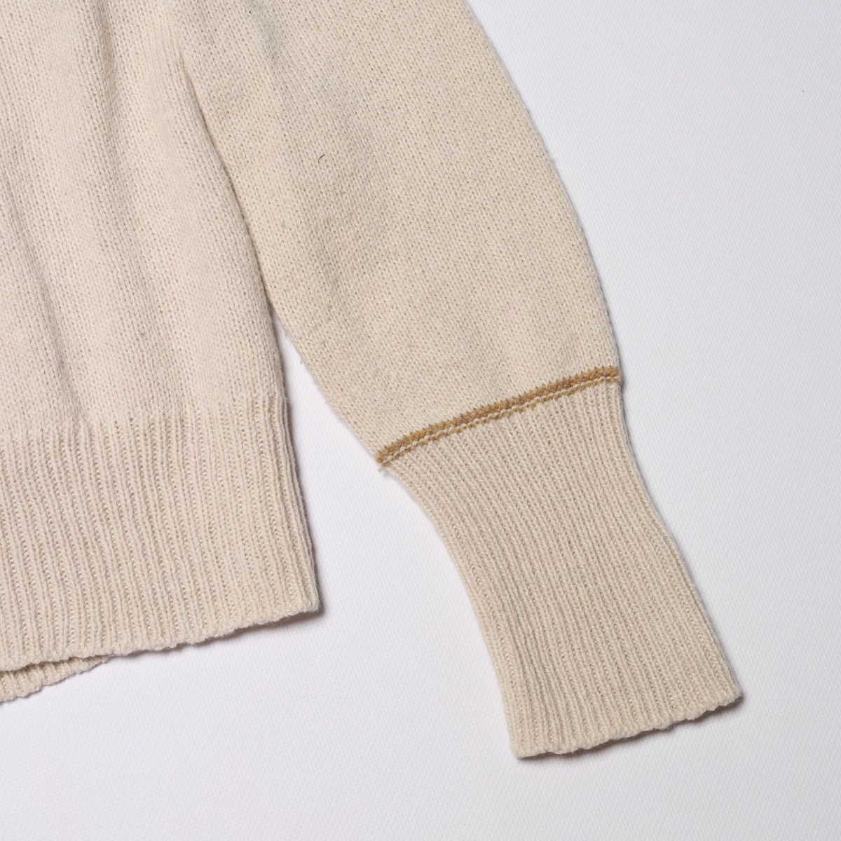 Designer Toast Wool Cotton Cardigan Sweater Beige Size M / US 6-8 / IT 42-44 - 15 Thumbnail