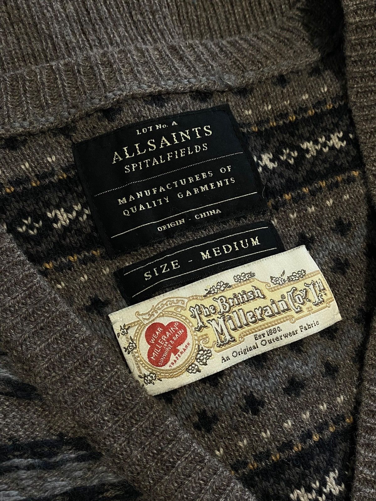 Allsaints All Saints by British Millerain Wool Linen Cotton Cardigan Size US M / EU 48-50 / 2 - 14 Thumbnail