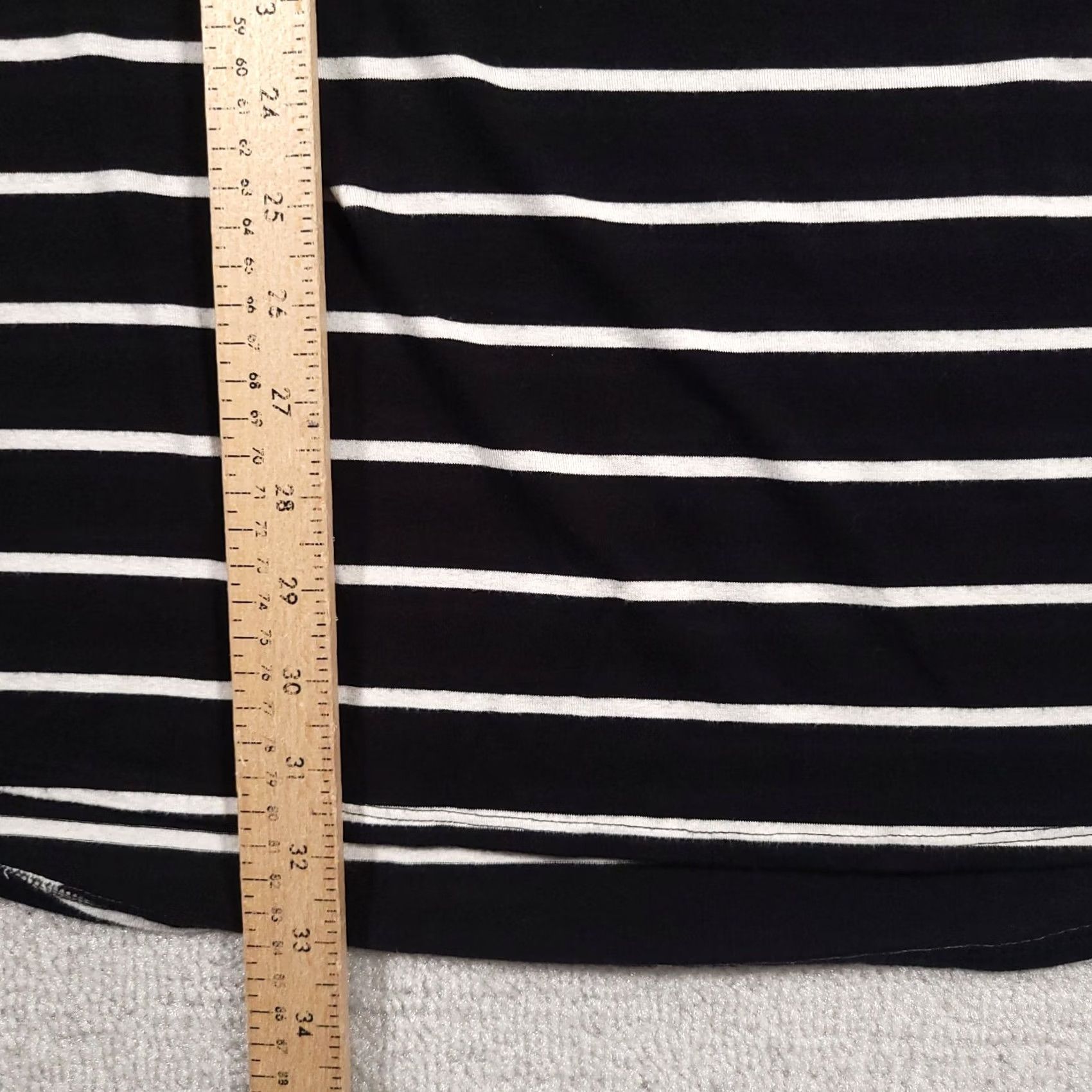 Vintage Cupio Dress Women's Medium Black White Stripe Sleeveless Ruffle Shoulder Short Size 32" / US 10 / IT 46 - 7 Thumbnail