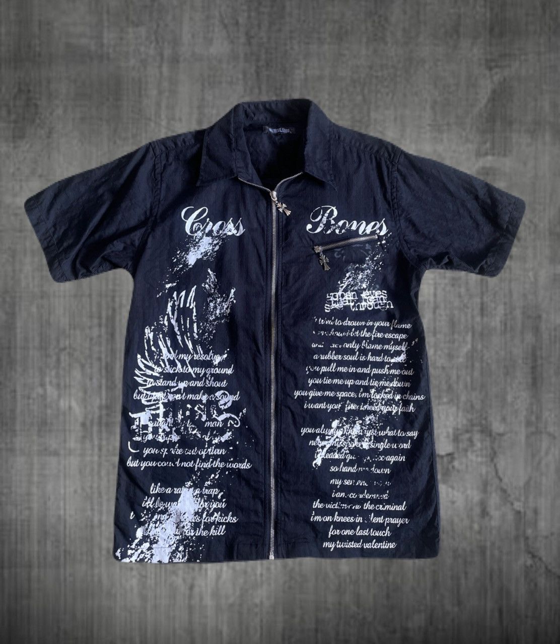 If Six Was Nine 2000s Japanese archive Vkei Gothic Poem Zip Gimmick Shirts Size US S / EU 44-46 / 1 - 1 Thumbnail
