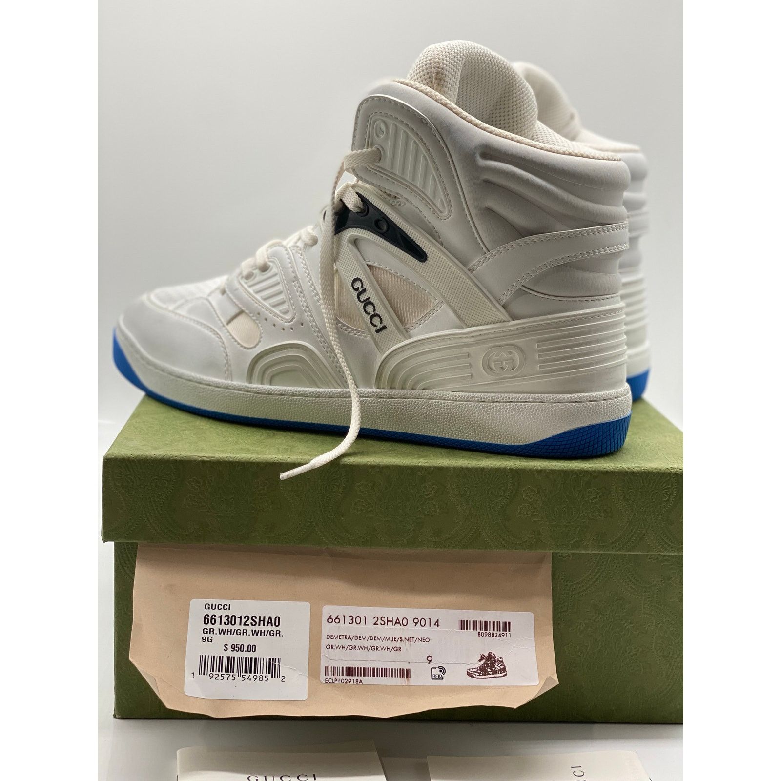 Gucci Gucci Basket High Top Sneakers sz. 9G (10 US) Size US 10 / EU 43 - 3 Thumbnail
