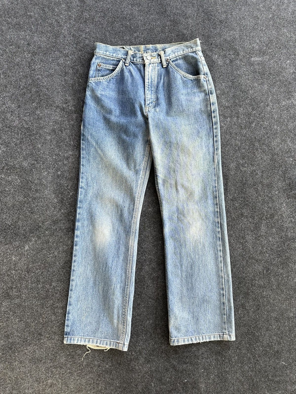 Lee × Vintage Vintage Lee Rider Sanforized 1970s Blue Wash Denim F85 Size US 28 / EU 44 - 1 Thumbnail