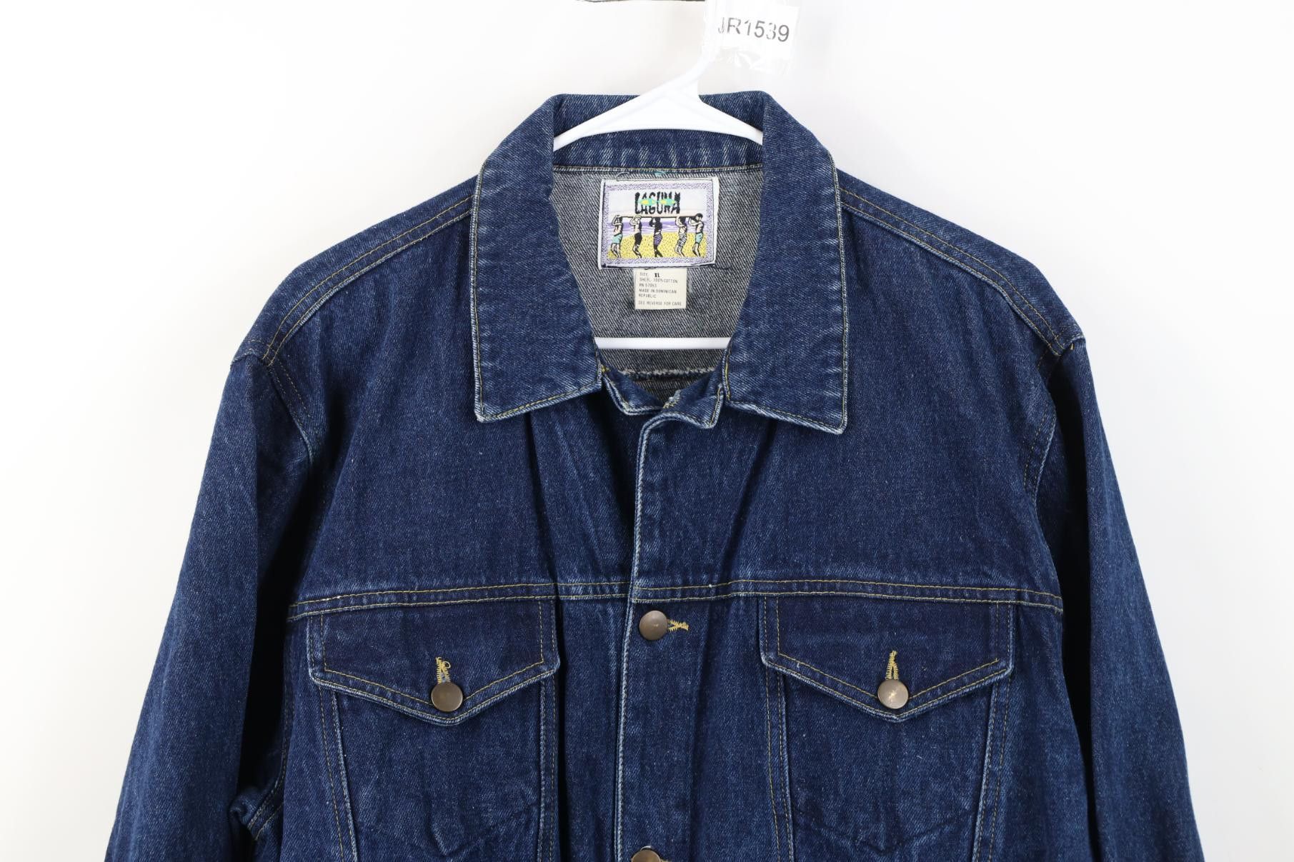 Vintage Vintage 90s Streetwear Fit Denim Jean Trucker Jacket Blue Size US XL / EU 56 / 4 - 2 Thumbnail