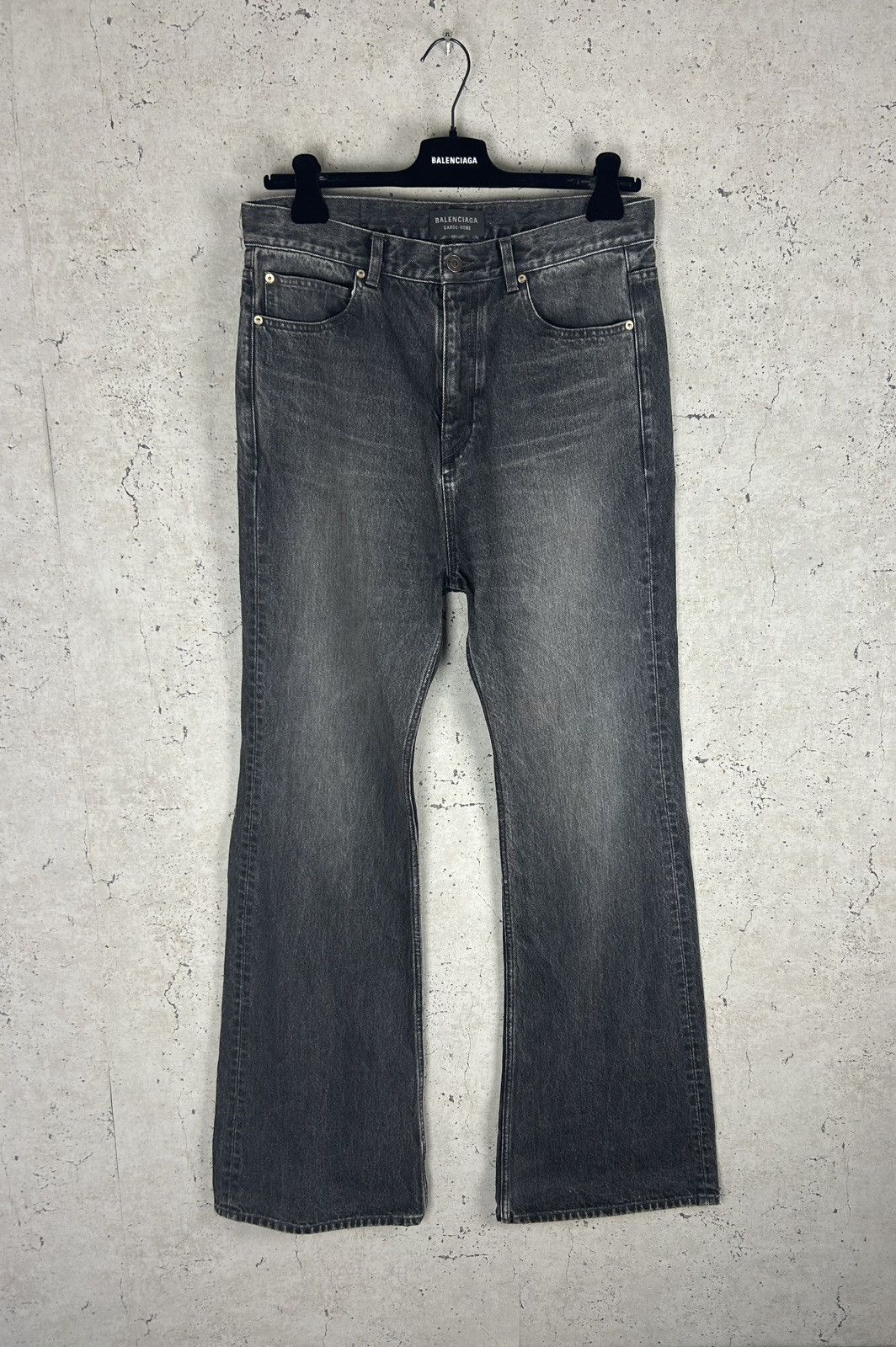 Balenciaga Balenciaga Black Garde Robe Faded Wash Jeans | Grailed