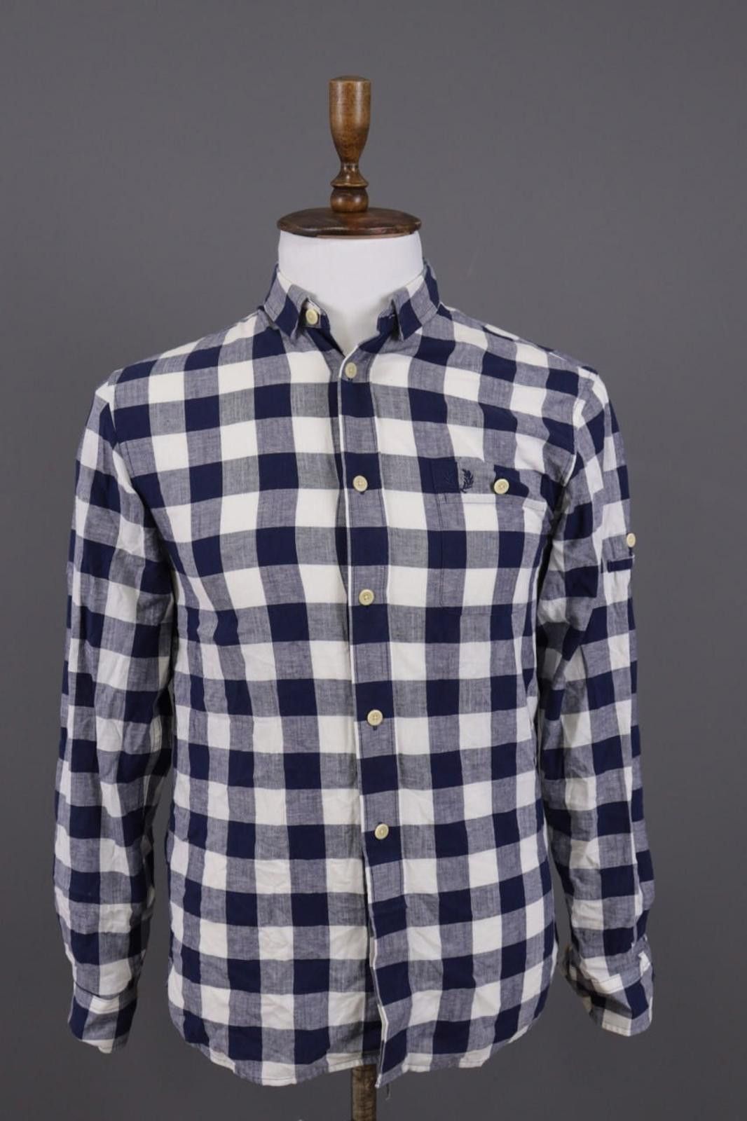 Fred Perry Fred Perry Blue Check Long Sleeve Button Shirt Size S Size US S / EU 44-46 / 1 - 1 Thumbnail