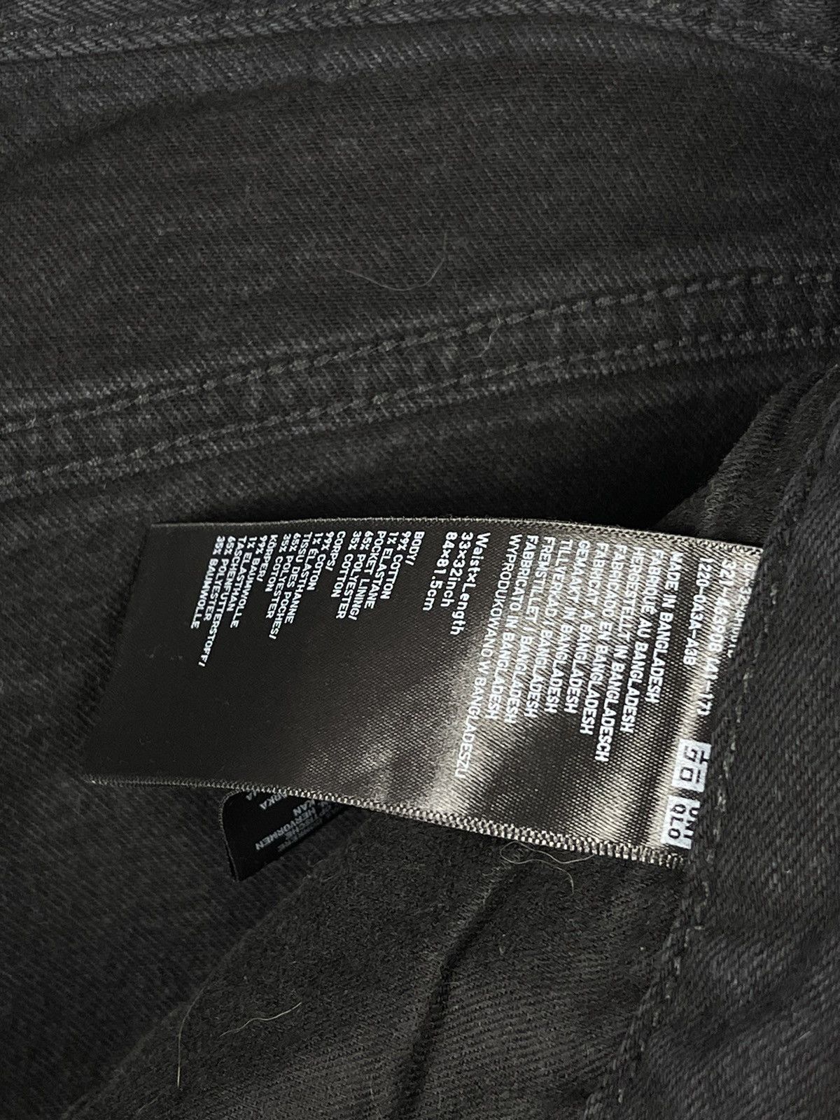 Uniqlo Uniqlo Black Denim Selvedge Jeans Men’s Size W33 L32 Size US 33 - 17 Thumbnail