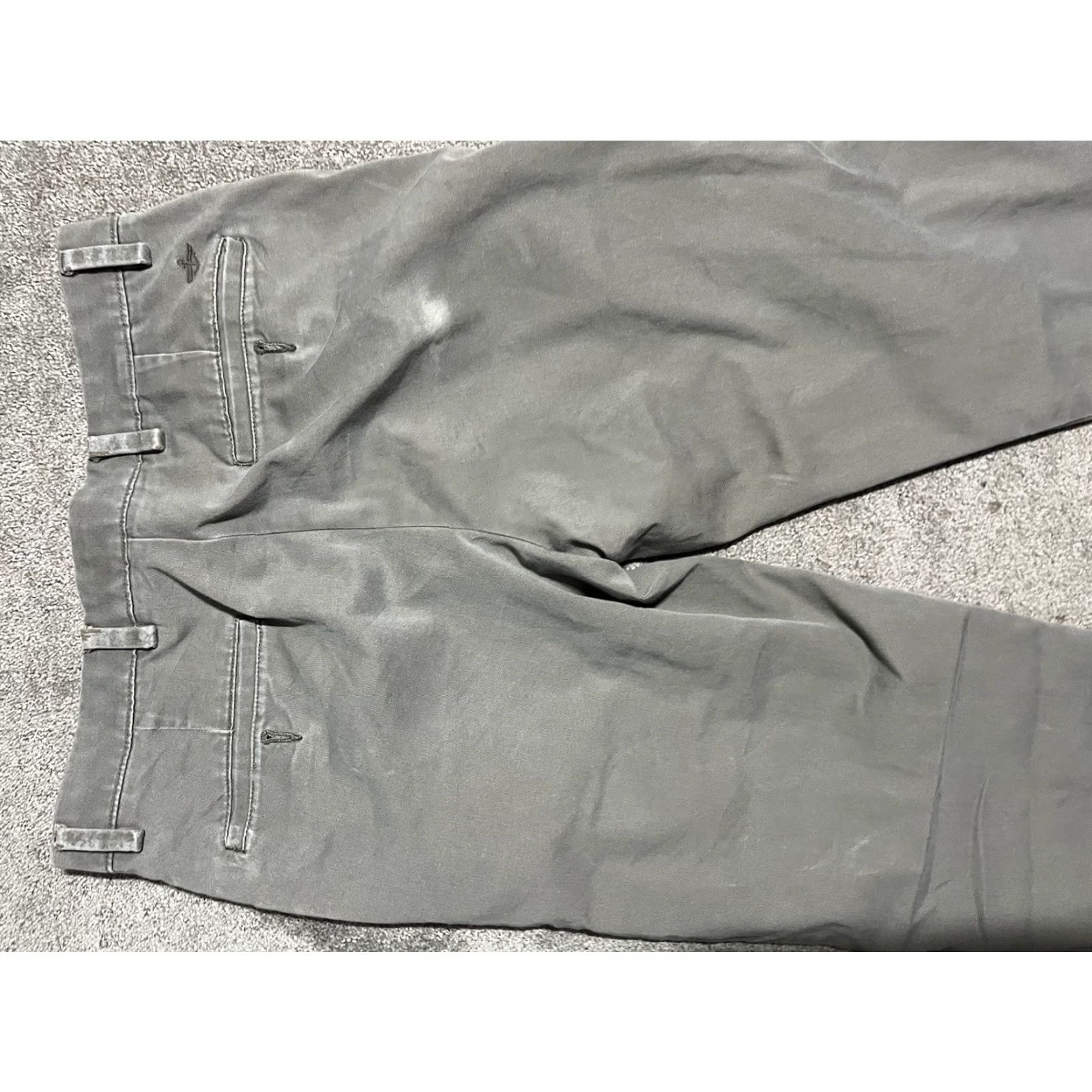 Dockers DOCKERS Pants Flat Front Straight Fit Mens 34x34 Gray Chino - Regular 34in Inseam, 34 Waist, Cotton, Belt Loops, Button, Vintage: No, Denim? (Wait) Size US 34 / EU 50 - 4 Thumbnail