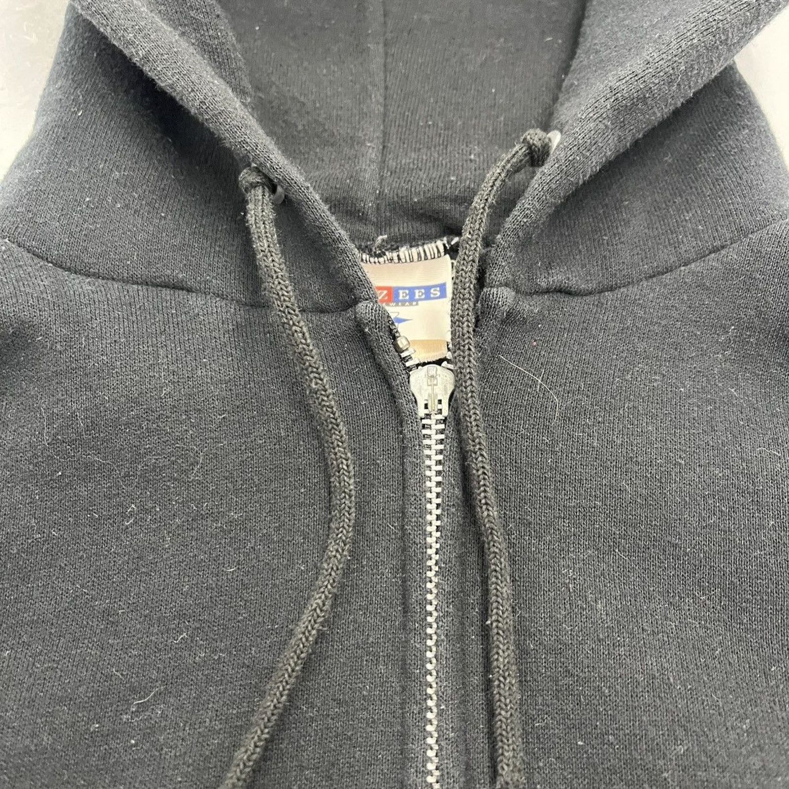 Other Vintage 90s Jerzees Black Blank Full Zip Hoodie Size US XXL / EU 58 / 5 - 2 Thumbnail