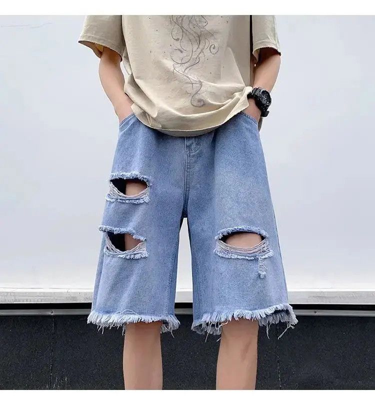 Japanese Brand Straight casual distressed rough edge jeans Size US 32 / EU 48 - 6 Thumbnail