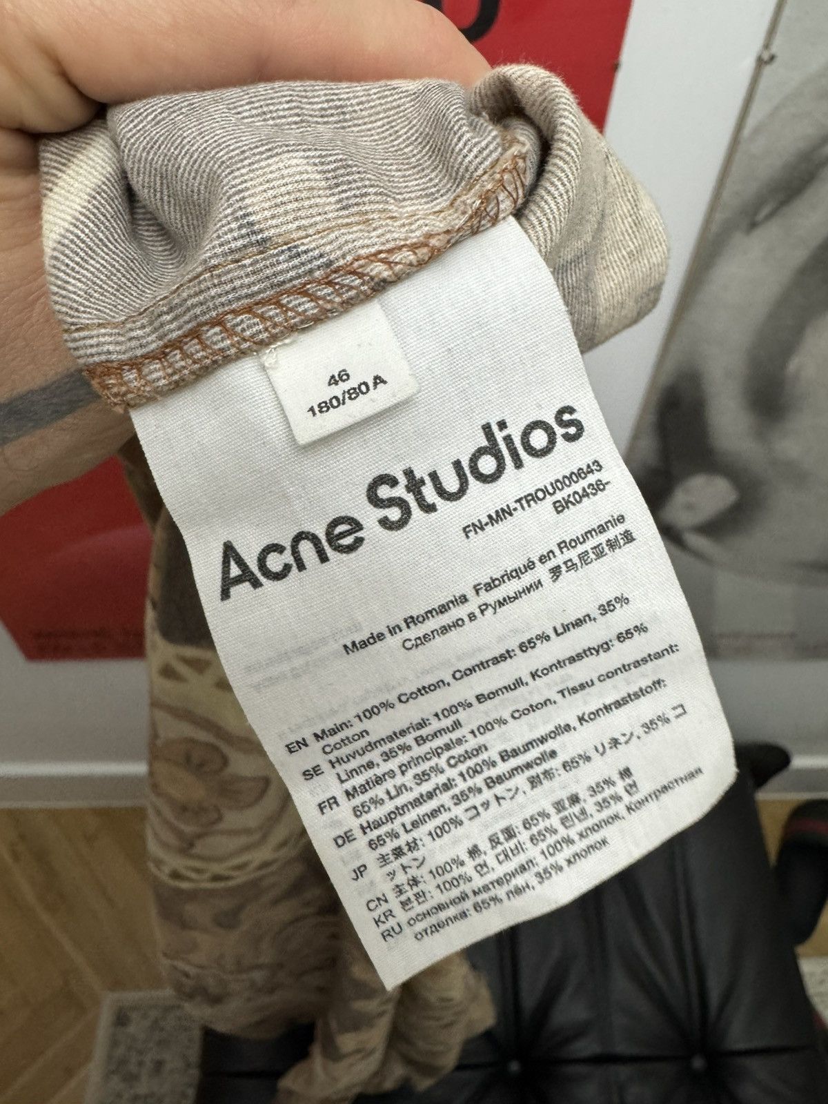 Acne Studios Acne Studios Fullprint Hippie Style Cozy Pant Avant Garde Size US 32 / EU 48 - 8 Thumbnail