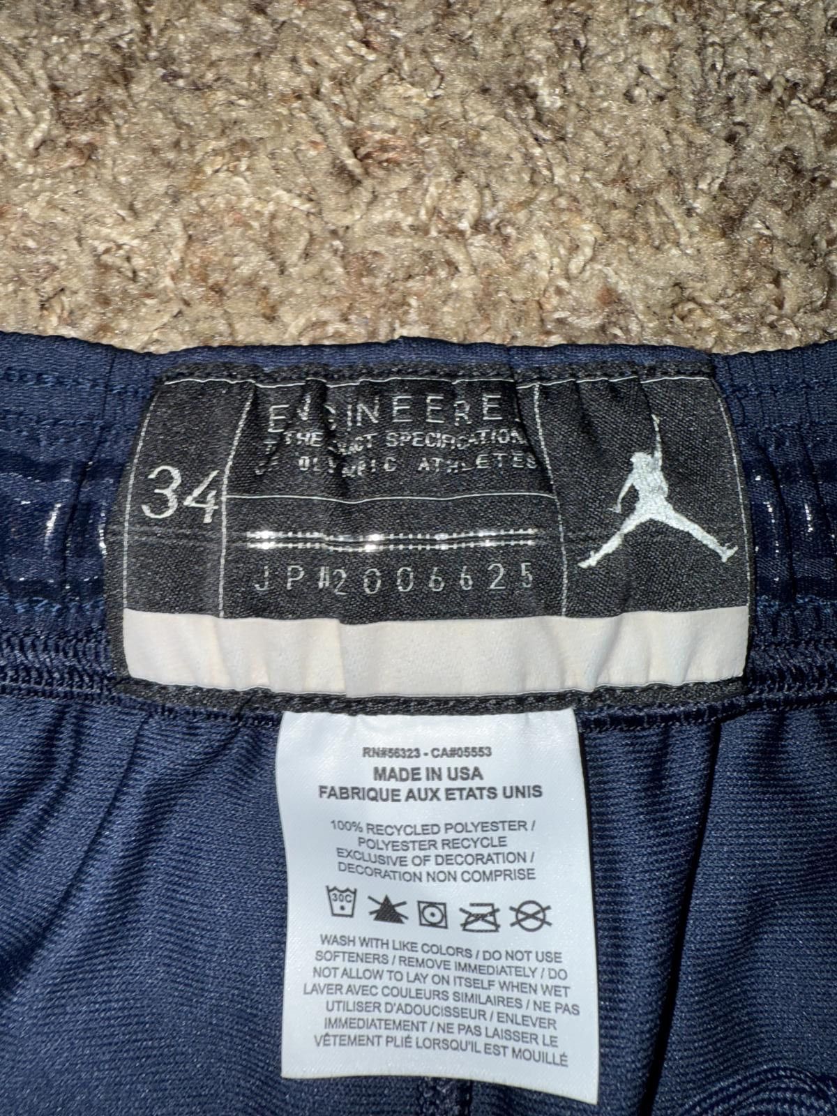 Nike Jordan 2020 Tokyo Olympic Game Issued Shorts France Size US 34 / EU 50 - 2 Thumbnail