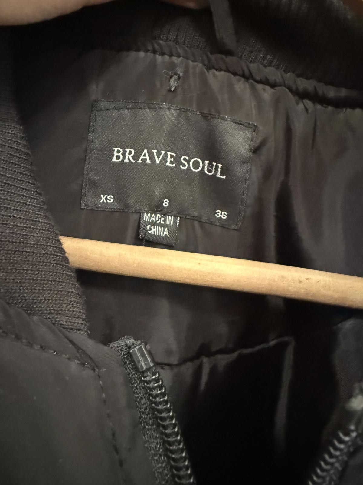 Brave Soul Brave Soul Men's Black Quilted Bomber Jacket XS Size US S / EU 44-46 / 1 - 3 Thumbnail