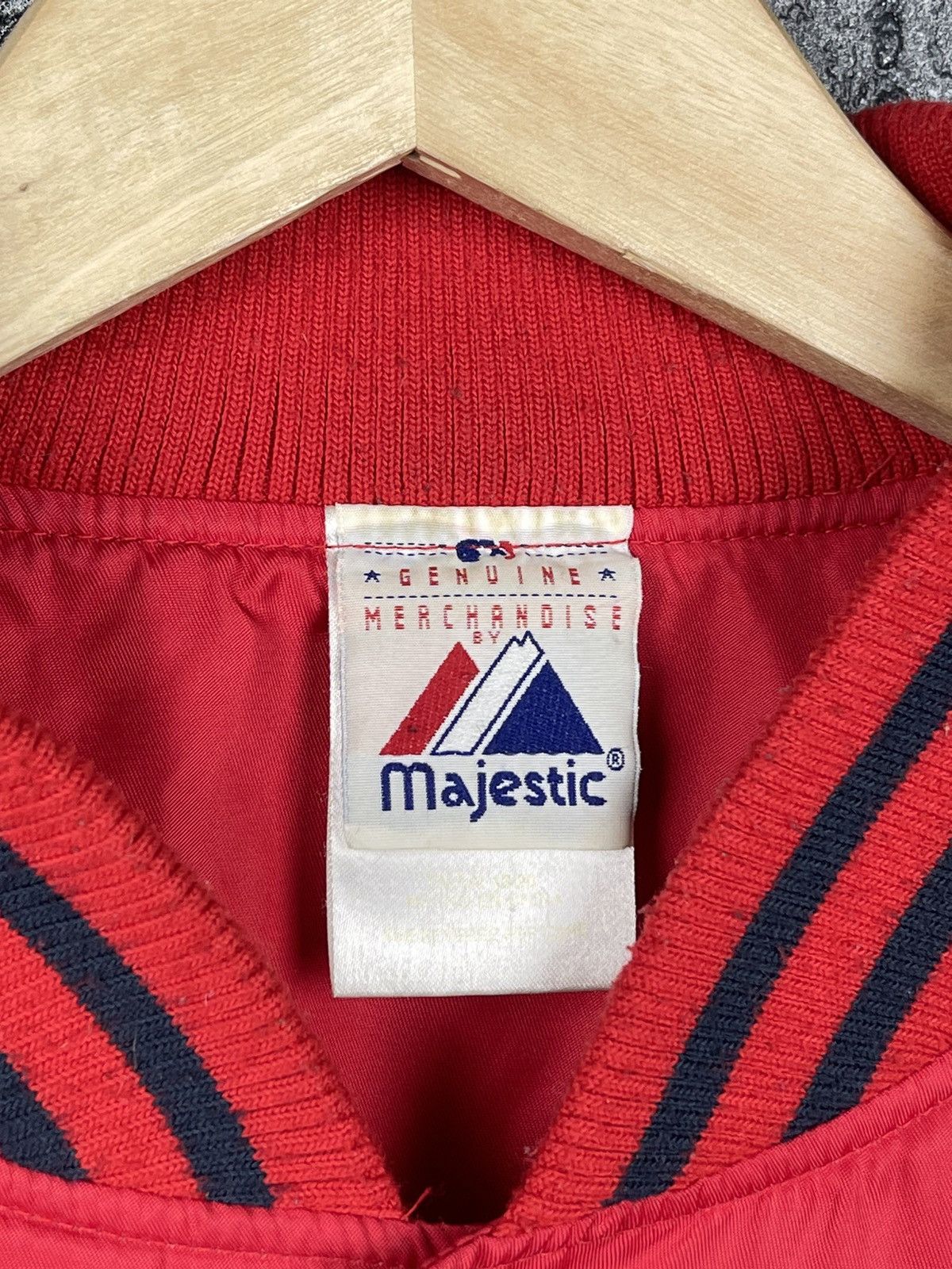 Majestic Majestic St. Louis Cardinals Vintage 90s Red Nylon Bomber Jacket Size Medium Size US M / EU 48-50 / 2 - 6 Thumbnail