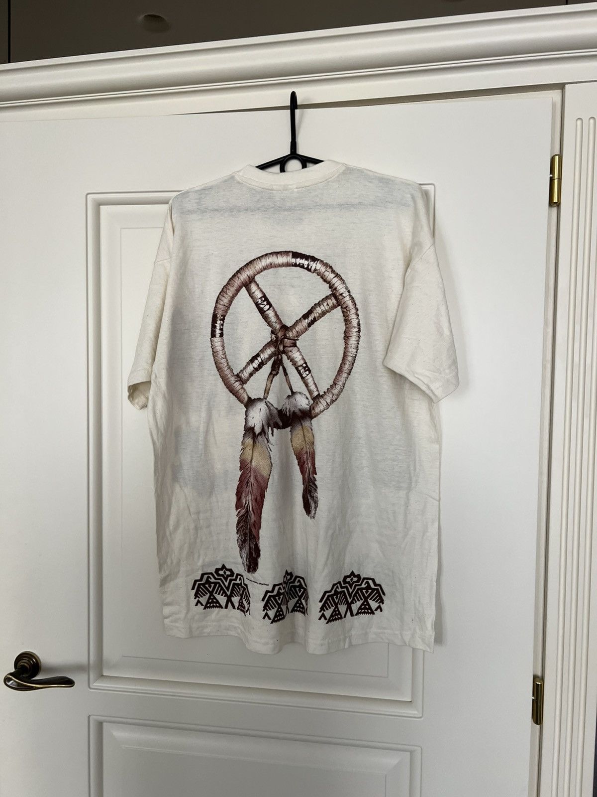Vintage Vintage 1999 Native American Chief Joseph Wolf Graphic Tee Size US XXL / EU 58 / 5 - 16 Thumbnail