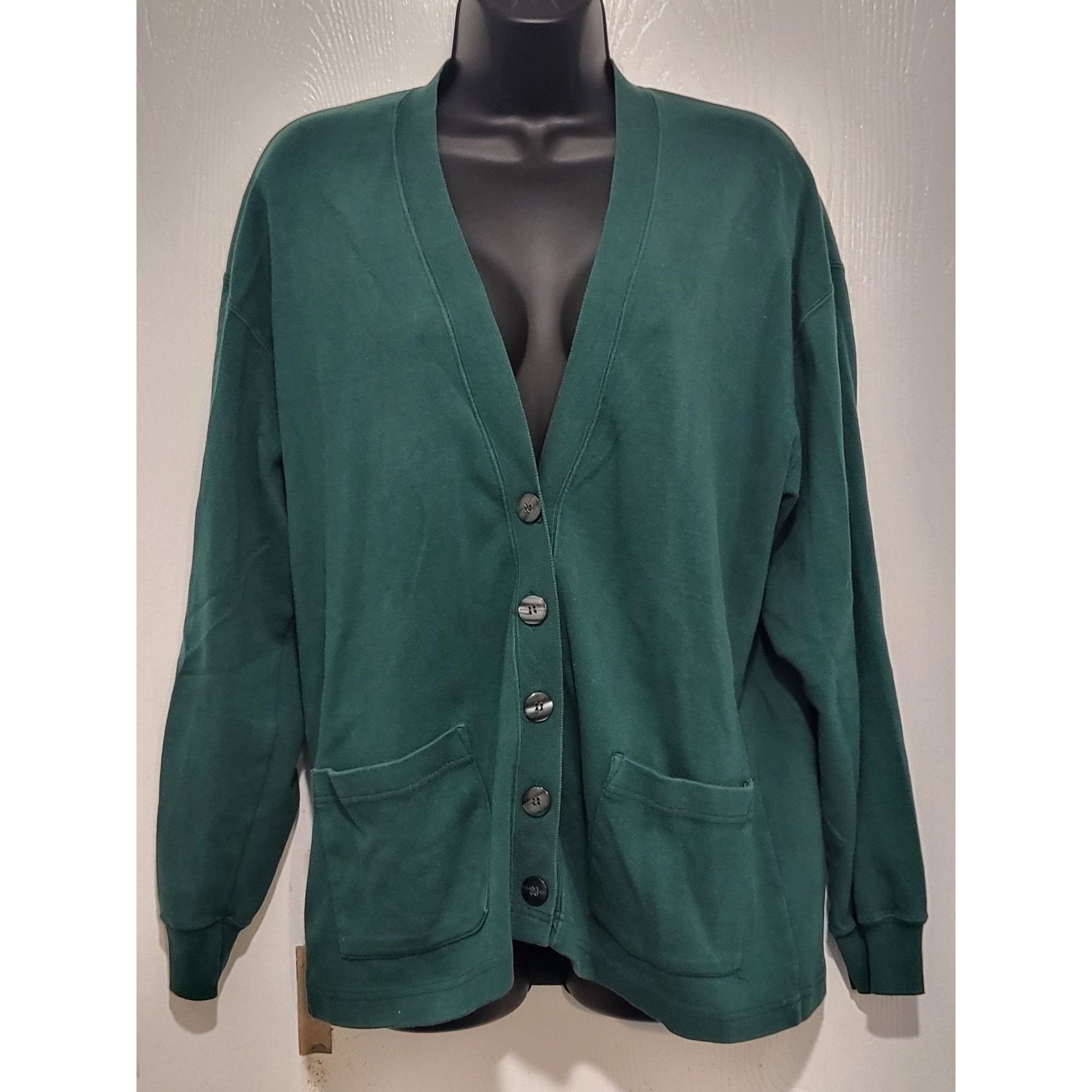 Vintage Vintage Westbound Cardigan Sweater Women Sz M Cotton Green P Size M / US 6-8 / IT 42-44 - 1 Thumbnail