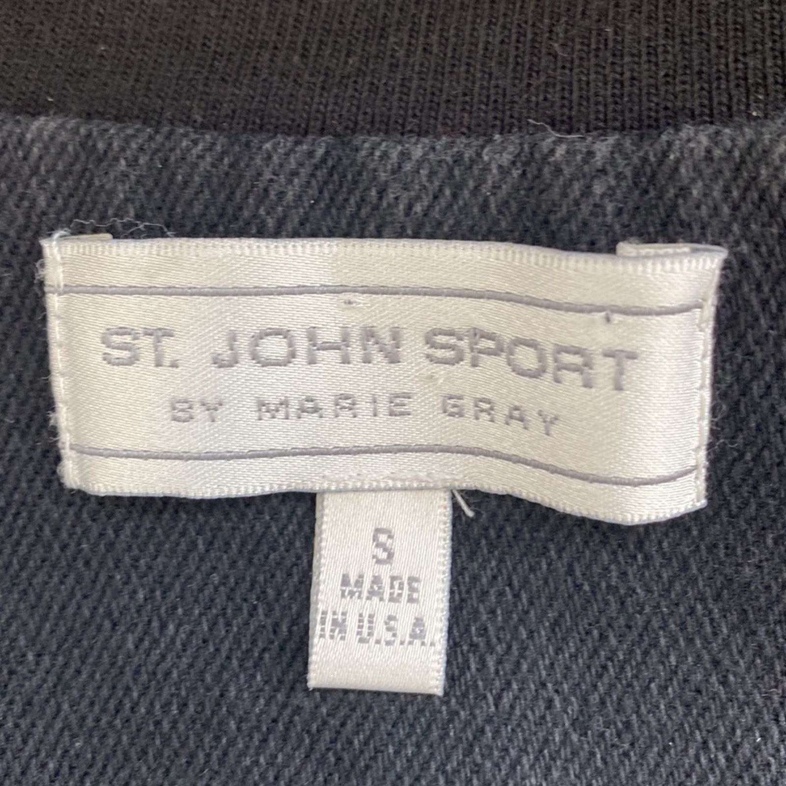 St. John St. John Sport by Marie Gray Denim Zip Up Crop Jacket Size S / US 4 / IT 40 - 6 Thumbnail