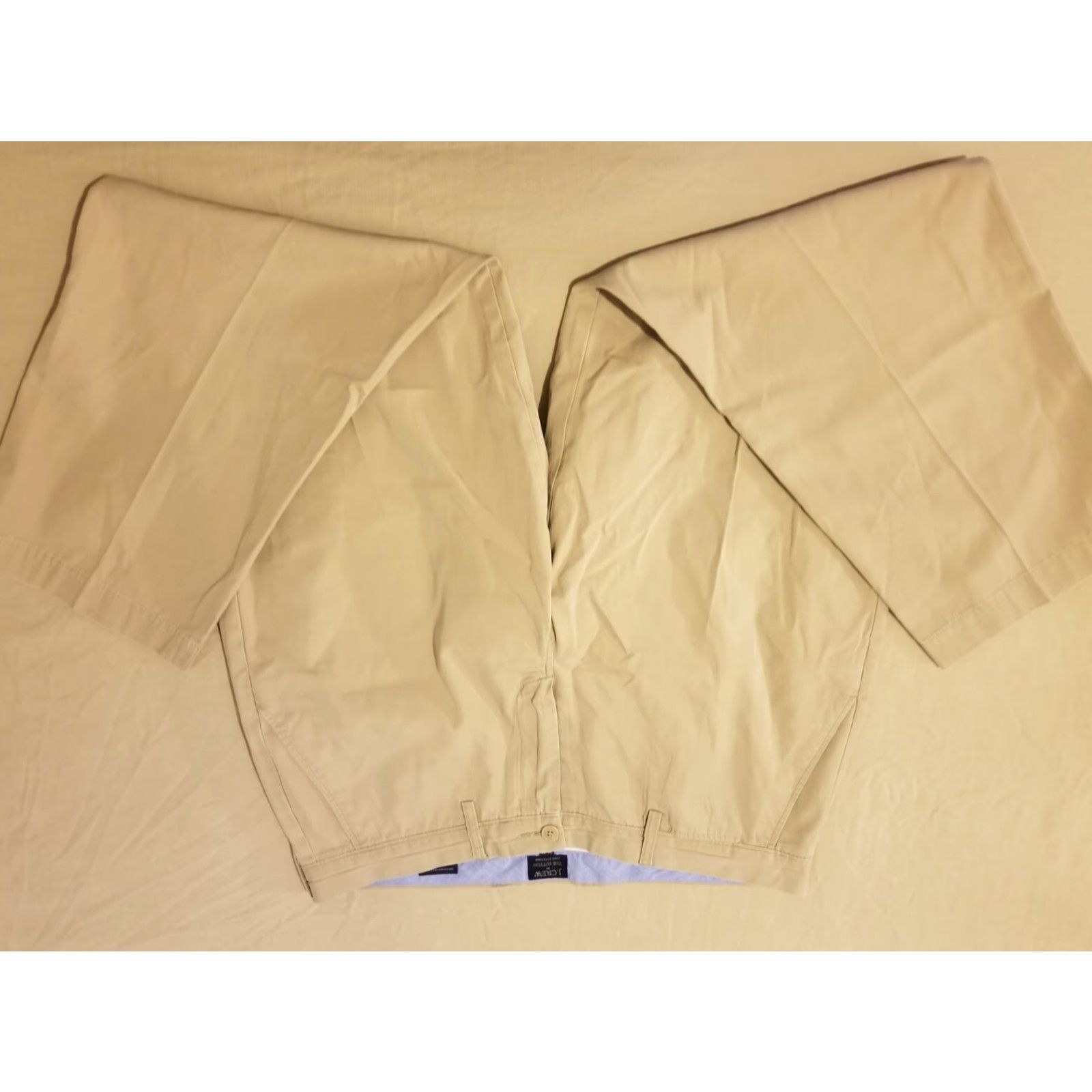 J.Crew VINTAGE Mens J. Crew Khaki Dress Pants 34x30 Cotton Slack Chino Trouser Stretch 35x28 Size US 34 / EU 50 - 3 Thumbnail