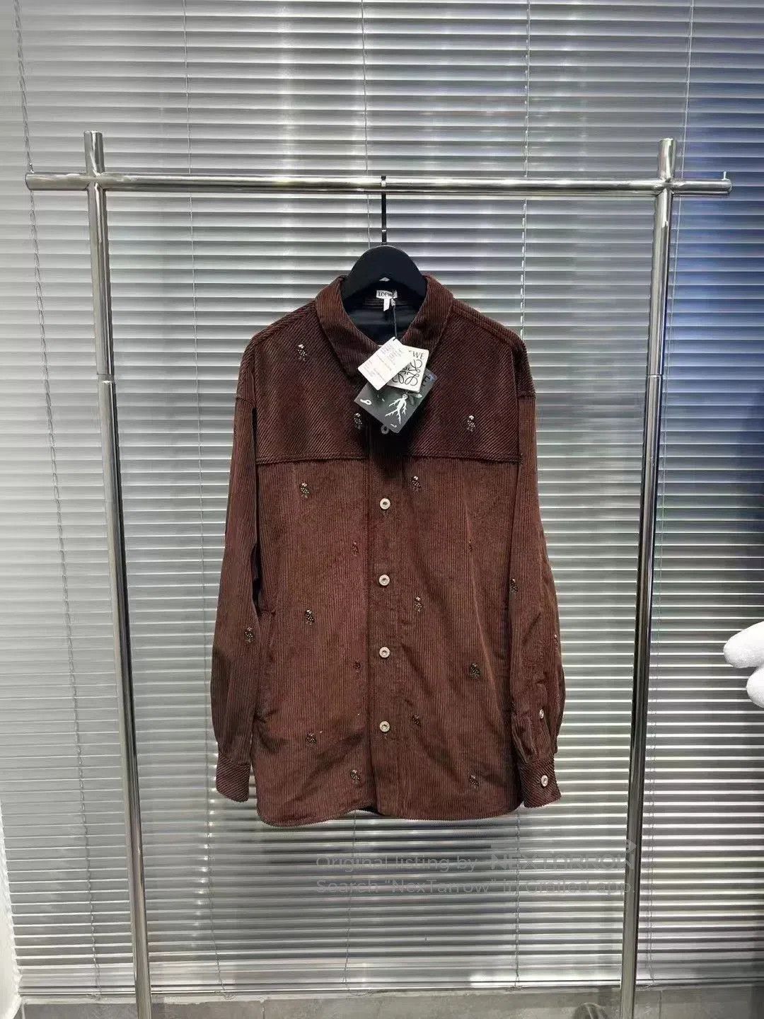 Loewe Loewe Brown Corduroy Embroidered Shirt Jacket. Size US L / EU 52-54 / 3 - 1 Thumbnail