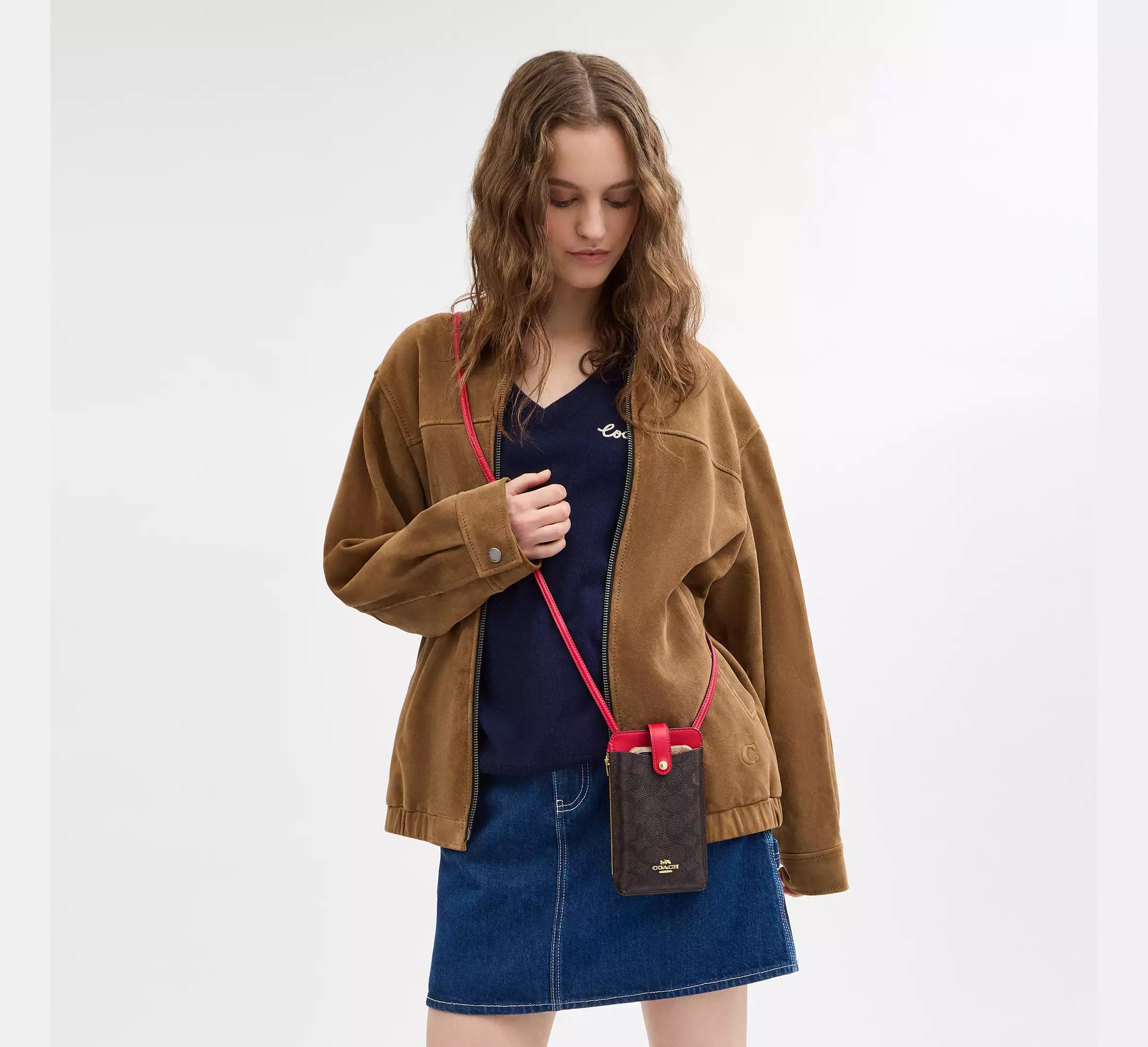 Coach Phone Crossbody Bag In Signature Canvas CX600 Size ONE SIZE - 2 Thumbnail