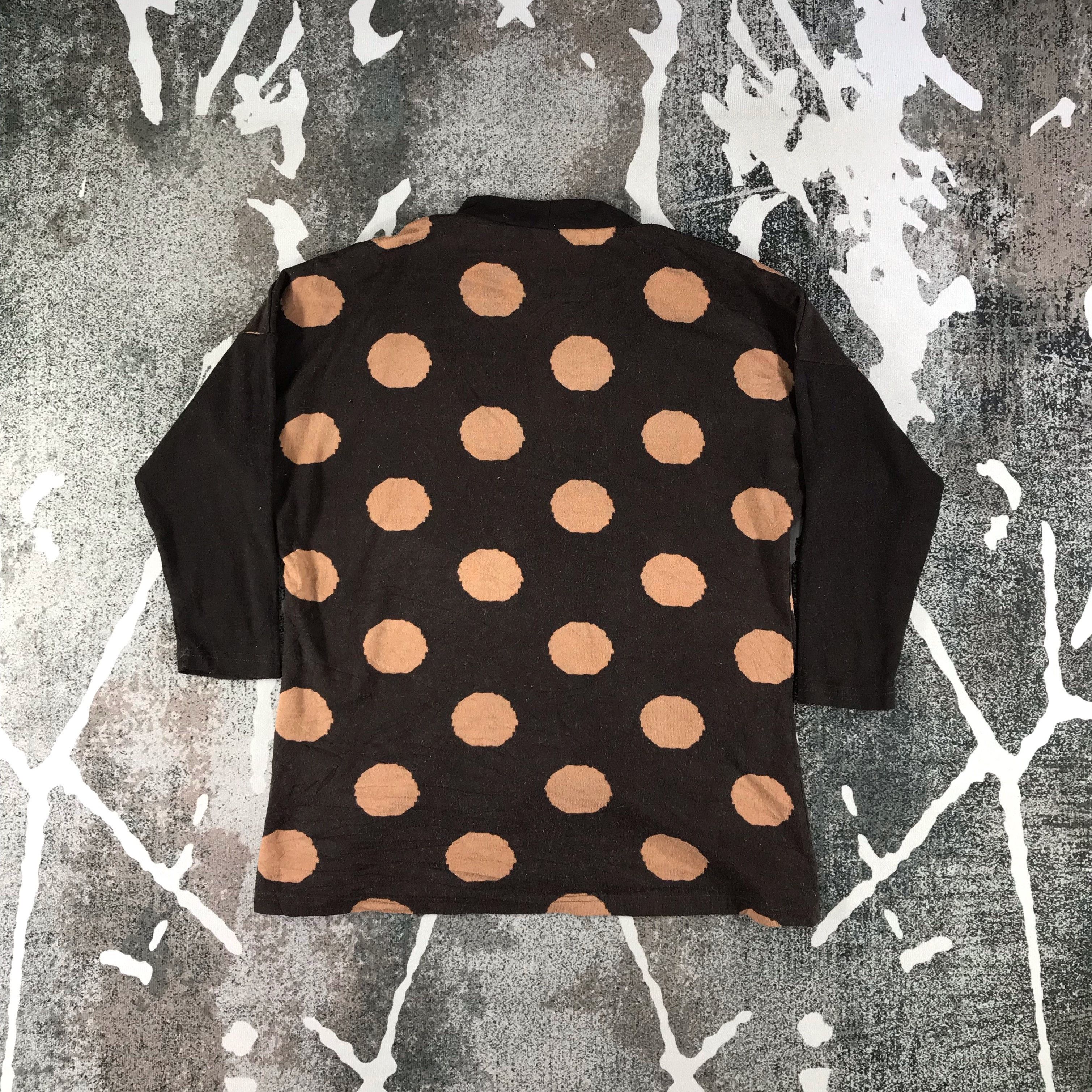 Vintage Just Wave Polka Dot Cardigan Sweater F170 Size US L / EU 52-54 / 3 - 3 Thumbnail