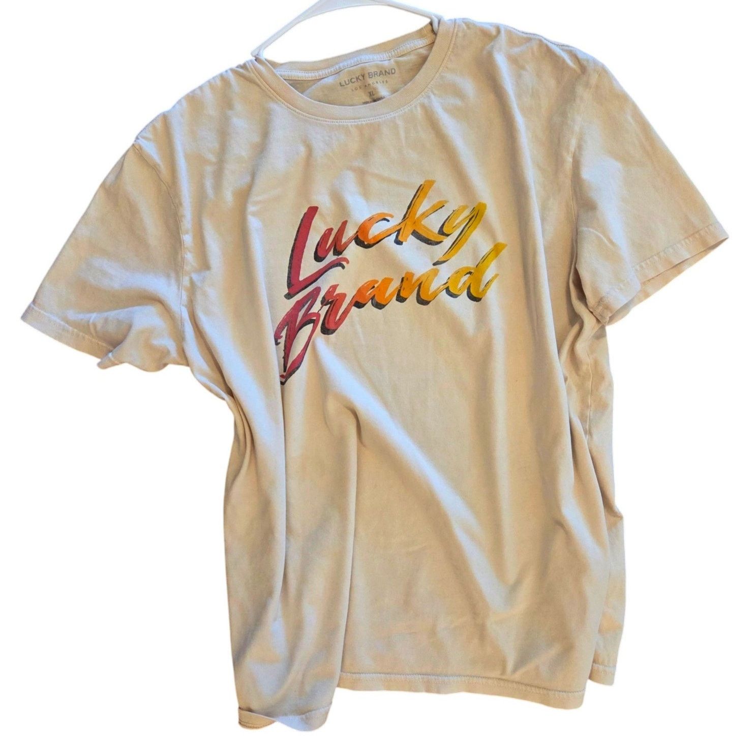 Lucky Brand Lucky Brand Cream T-Shirt - Women's XL Size XL / US 12-14 / IT 48-50 - 1 Thumbnail
